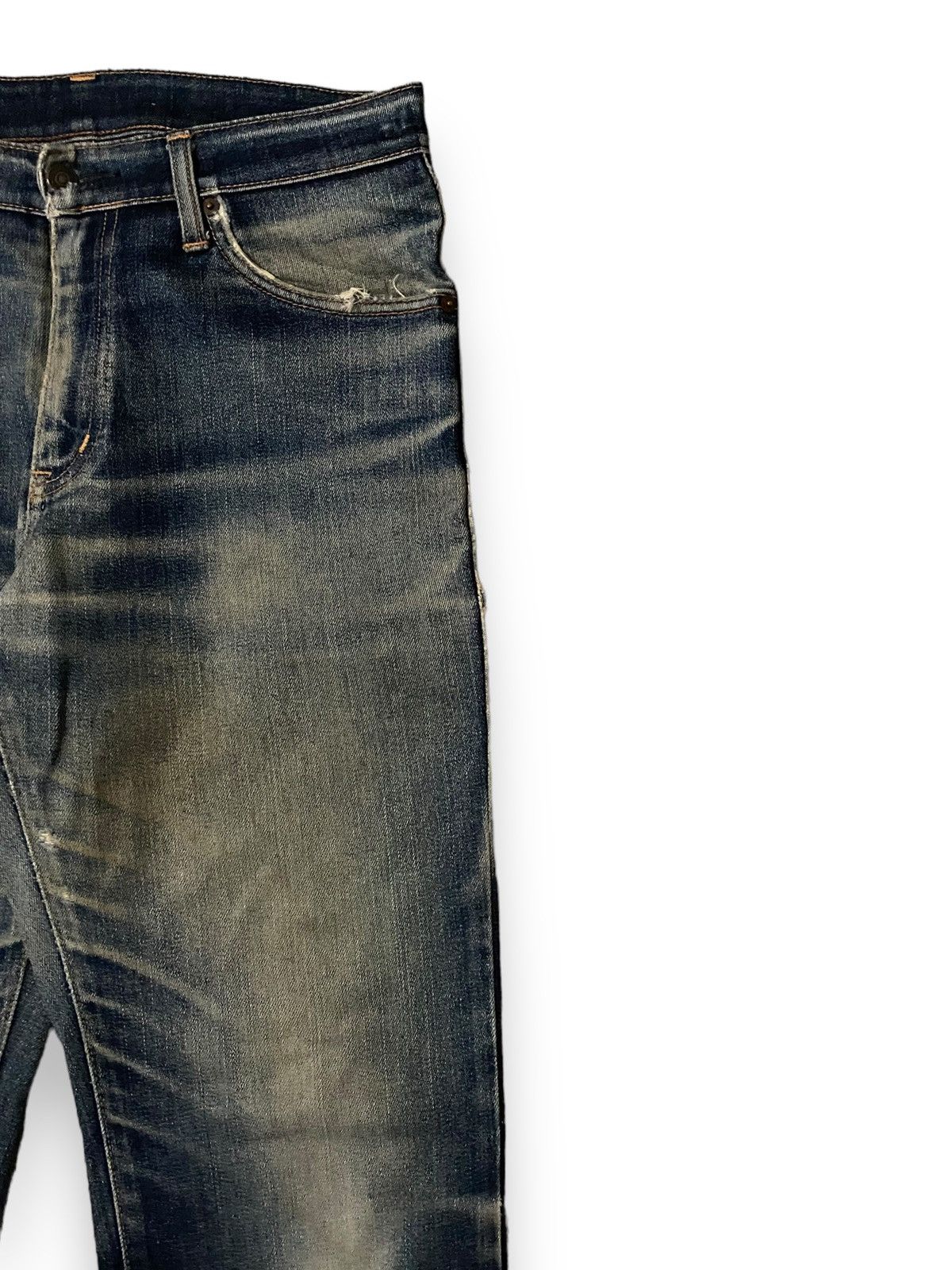 Vintage Edwin 403 W-Flex Dirty Washed Distress Straight Cut