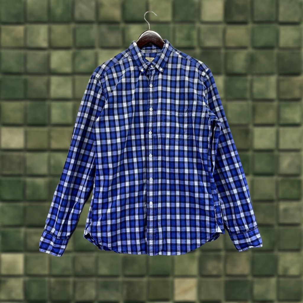 J.Crew J.CREW Mens M-2ply Cotton Blue Plaid Button Down Shirt-5965 Shirt Mens M Blue Plaid Button-Down 2ply Cotton Casual Workwear Linen? Size US M / EU 48-50 / 2 - 1 Thumbnail