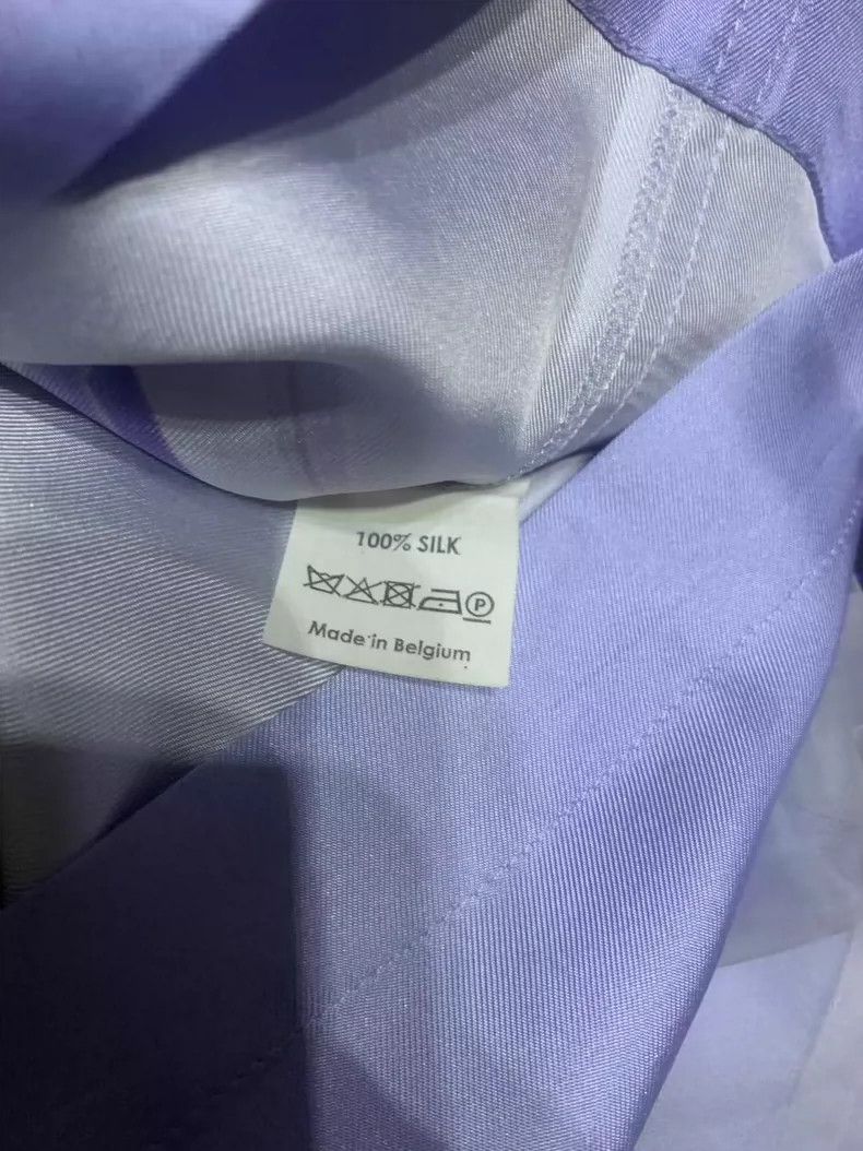 Dries Van Noten Dries Van Noten size:40 White and purple silk printed dres Size M / US 6-8 / IT 42-44 - 6 Thumbnail