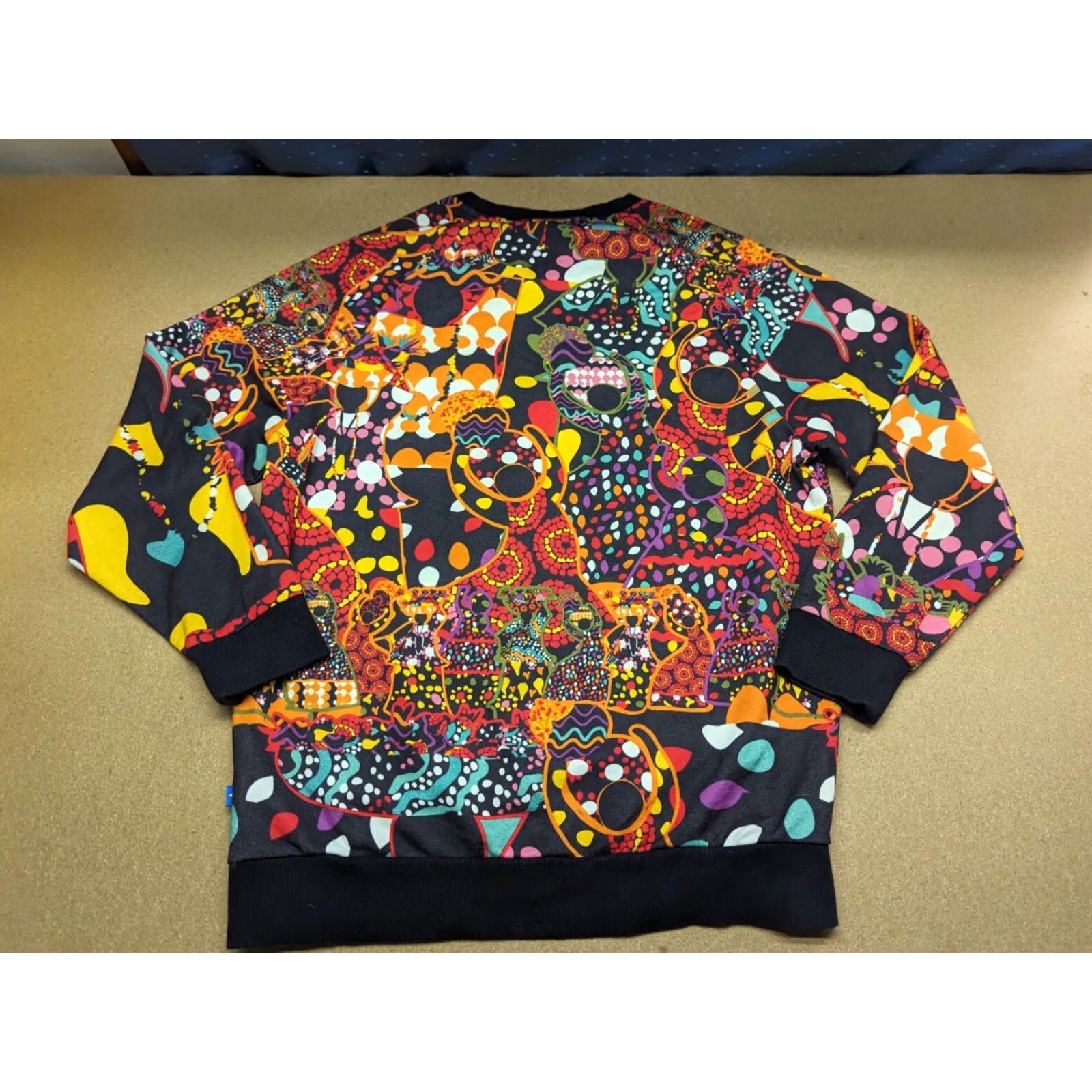 Adidas Adidas Sweatshirt Womens UK Size 8 Long Sleeve Pullover Top Multicolor Floral Thermal Activewear Hiking Running Walking Ladies Pullover Sweatshirt Size M / US 6-8 / IT 42-44 - 2 Thumbnail