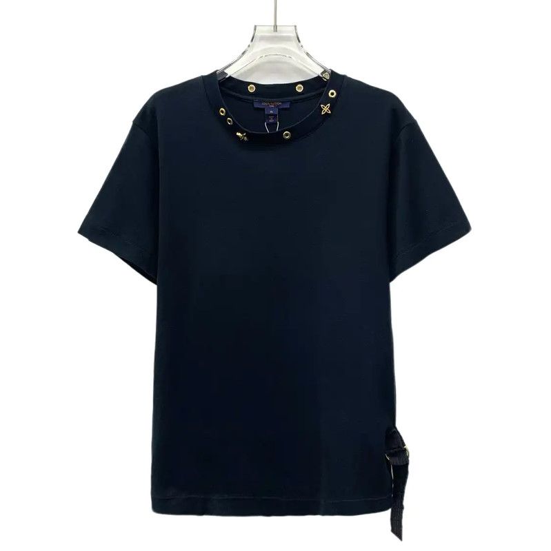 Louis Vuitton Black Cotton T-Shirt for Women 0089
