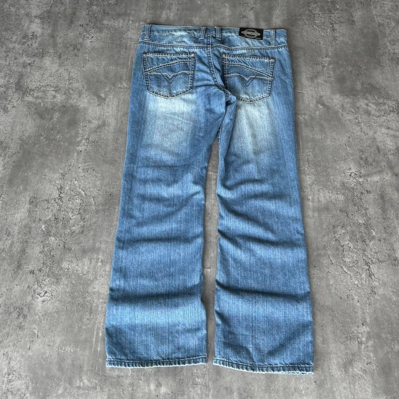 Japanese Brand × Vintage Vintage Y2K Royal Premium Embroidered Streetwear Denim Jeans Size US 34 / EU 50 - 1 Thumbnail