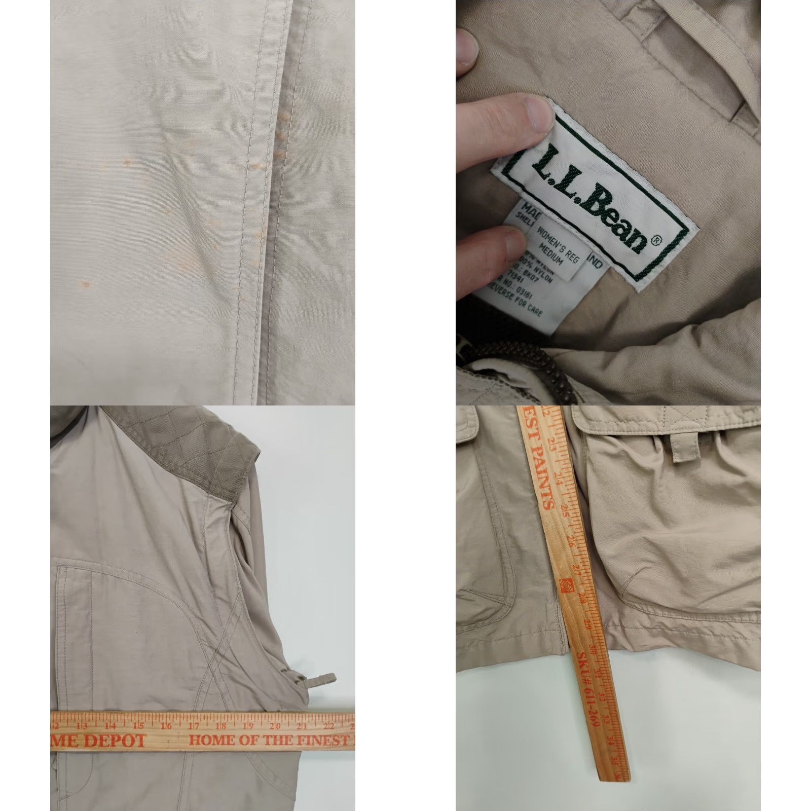 Vintage VINTAGE L.L. Bean Outdoor Field Jacket Women Medium Beige Vest With Removable Sleeves Size M / US 6-8 / IT 42-44 - 8 Thumbnail