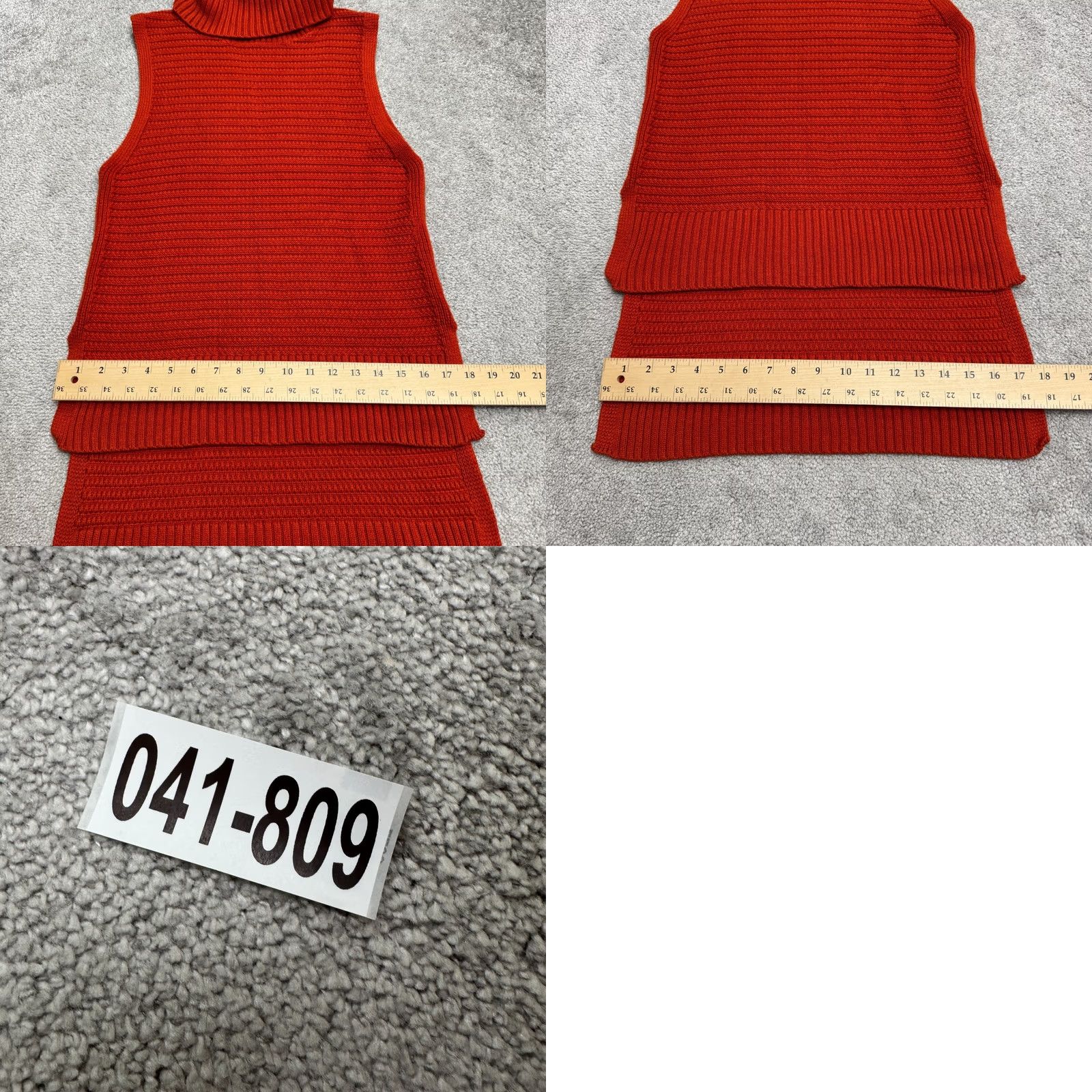 Banana Republic Banana Republic Turtleneck Vest Sweater Top Womens M Red Textured Knit Sleeveless Casual Size M / US 6-8 / IT 42-44 - 9 Thumbnail