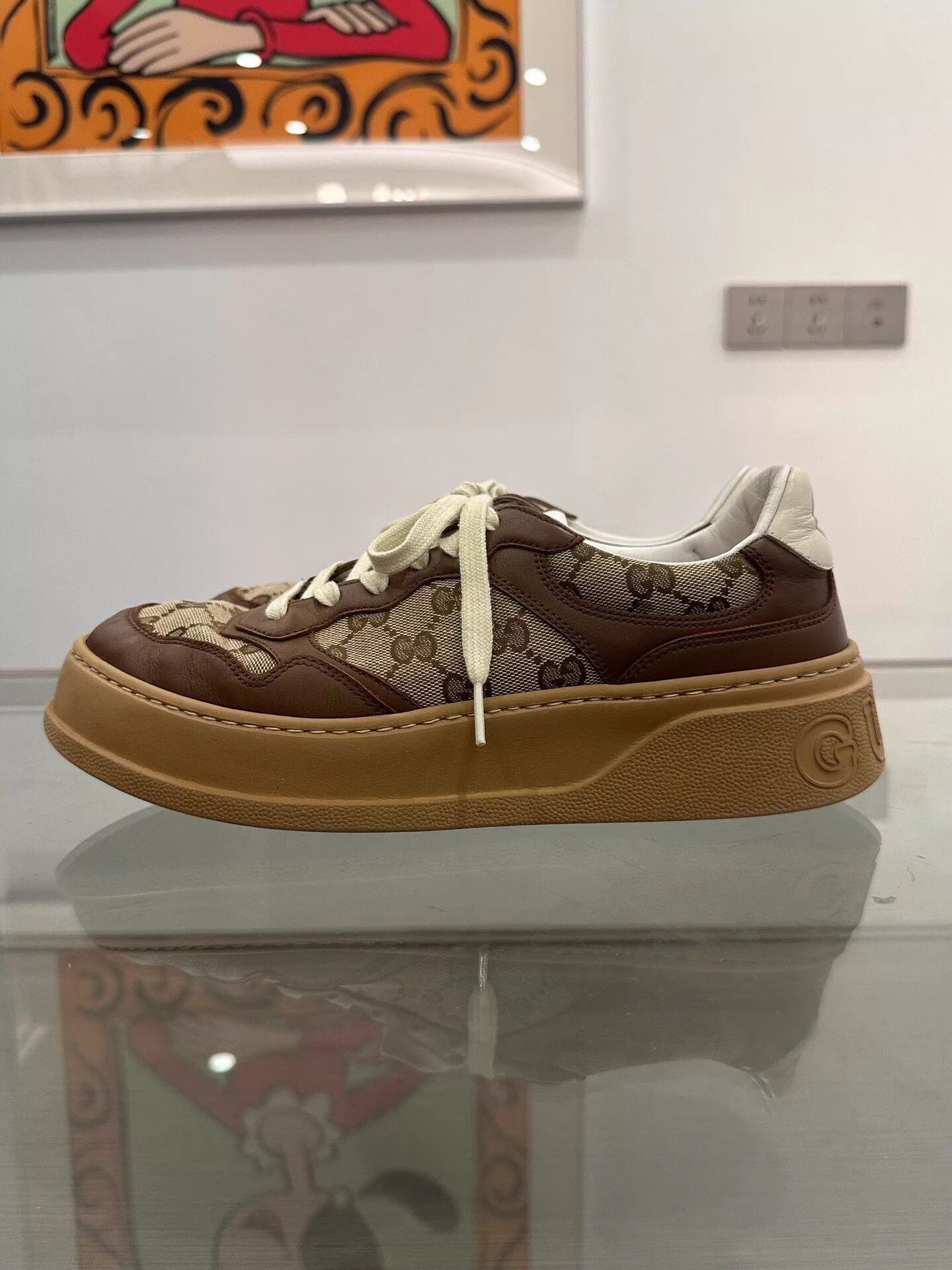 Gucci Gucci Chunky B GG logo men's brown 41 sneakers 99 new Size US 8 / EU 41 - 4 Thumbnail