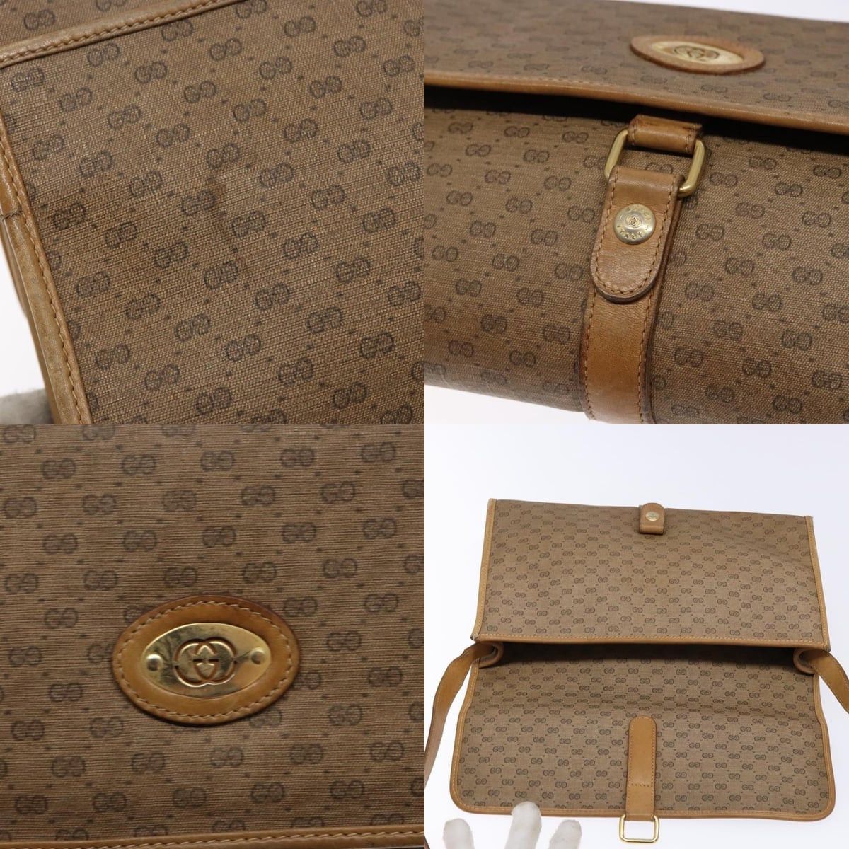 Gucci GUCCI Micro GG Supreme Shoulder Bag Pvc Beige Gold Size ONE SIZE - 11 Thumbnail