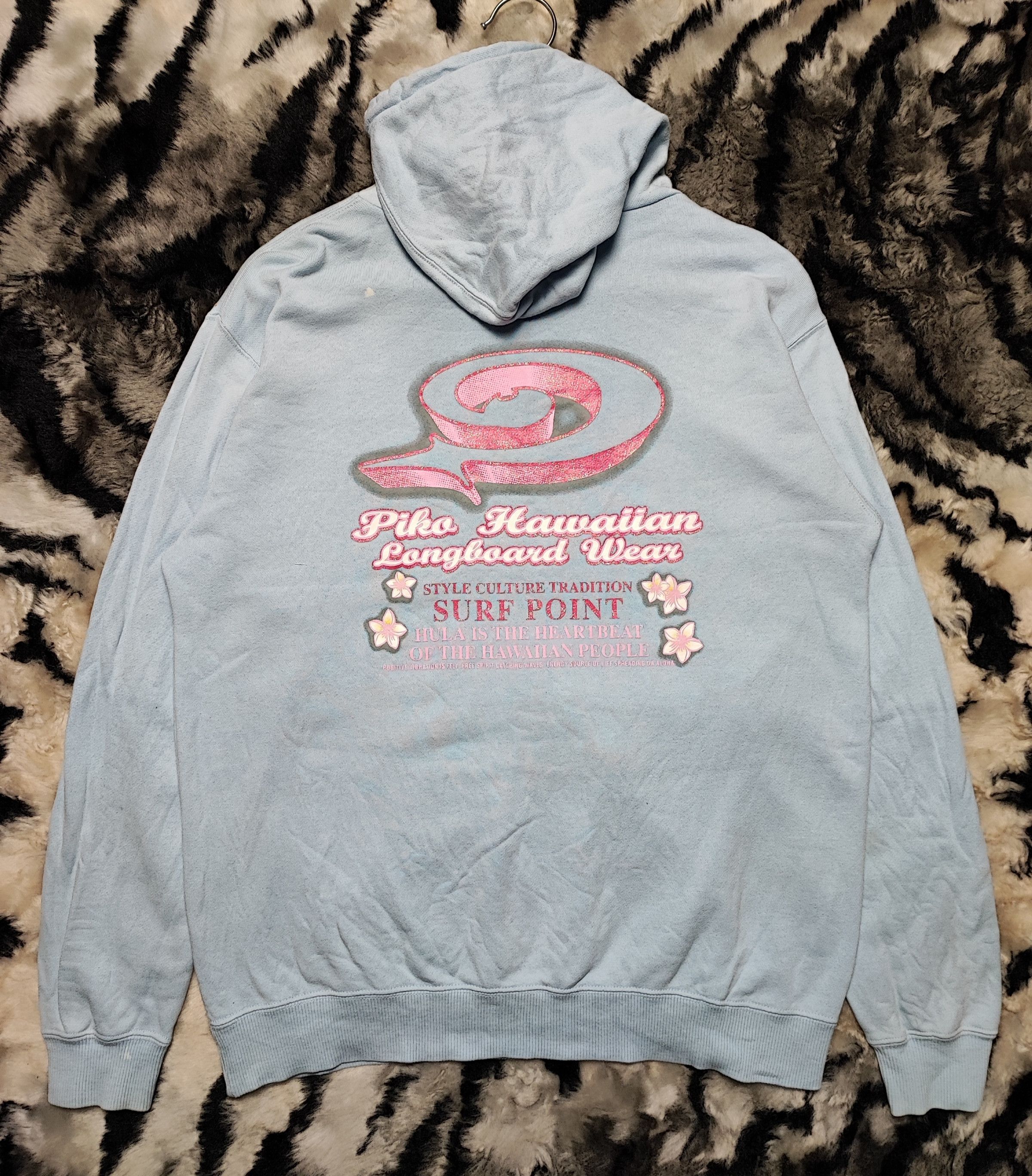 Vintage Vintage Piko Hawaian Longboard Hoodie Size US L / EU 52-54 / 3 - 7 Thumbnail