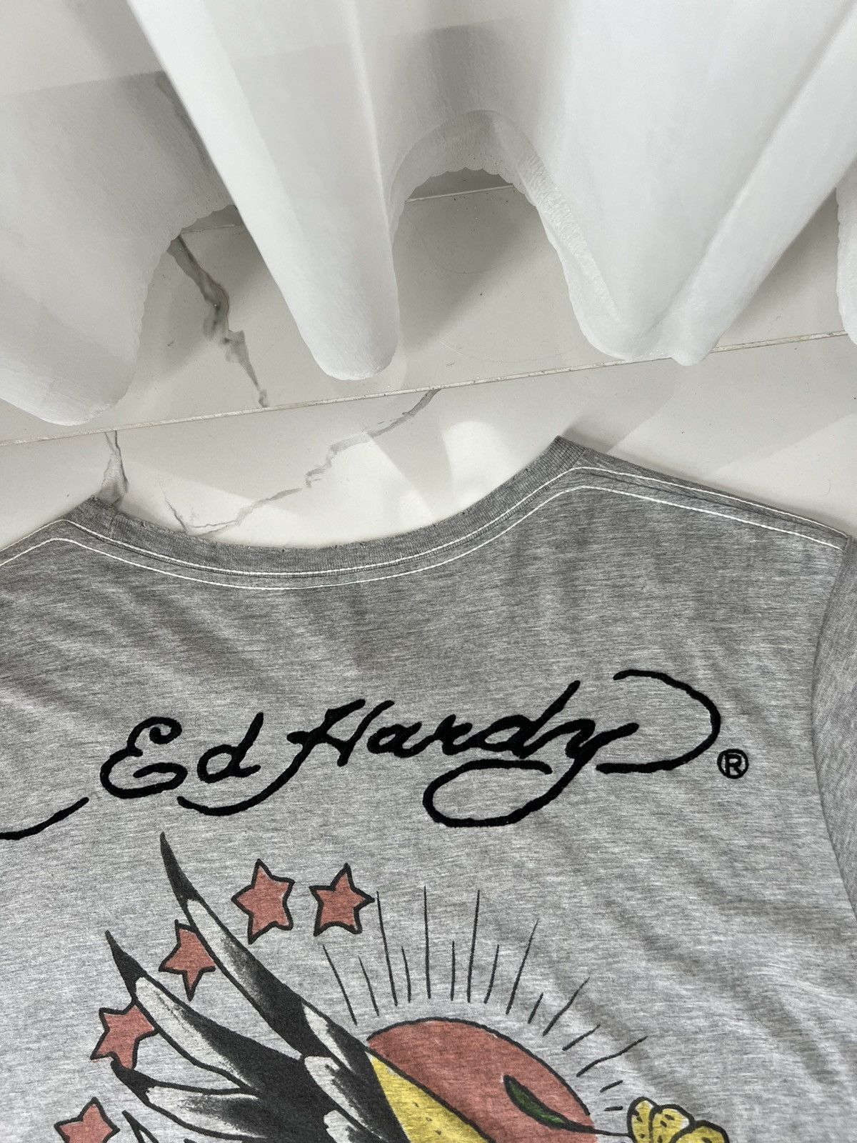 Ed Hardy 00’s ED HARDY 2 SIDES BIG LOGO AVANT-GARDE RARE RETRO TEE Size US XL / EU 56 / 4 - 10 Thumbnail
