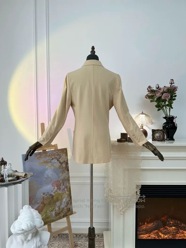 Hermes Hermes Pure Wool Business Casual Solid Blazer Jacket, Yell Size S / US 4 / IT 40 - 2 Thumbnail