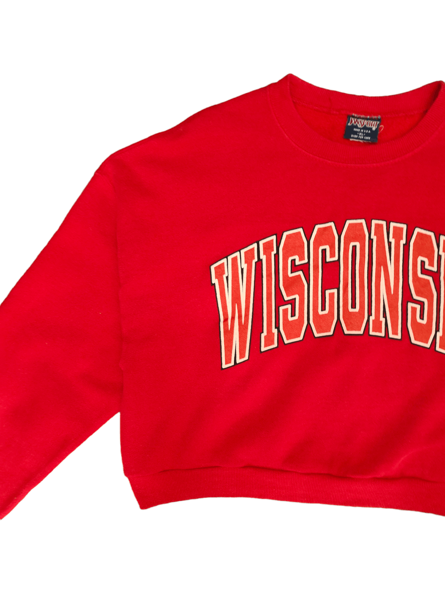 Jansport 1990s Jansport Wisconsin University Cropped Sweatshirt Size US XL / EU 56 / 4 - 5 Thumbnail
