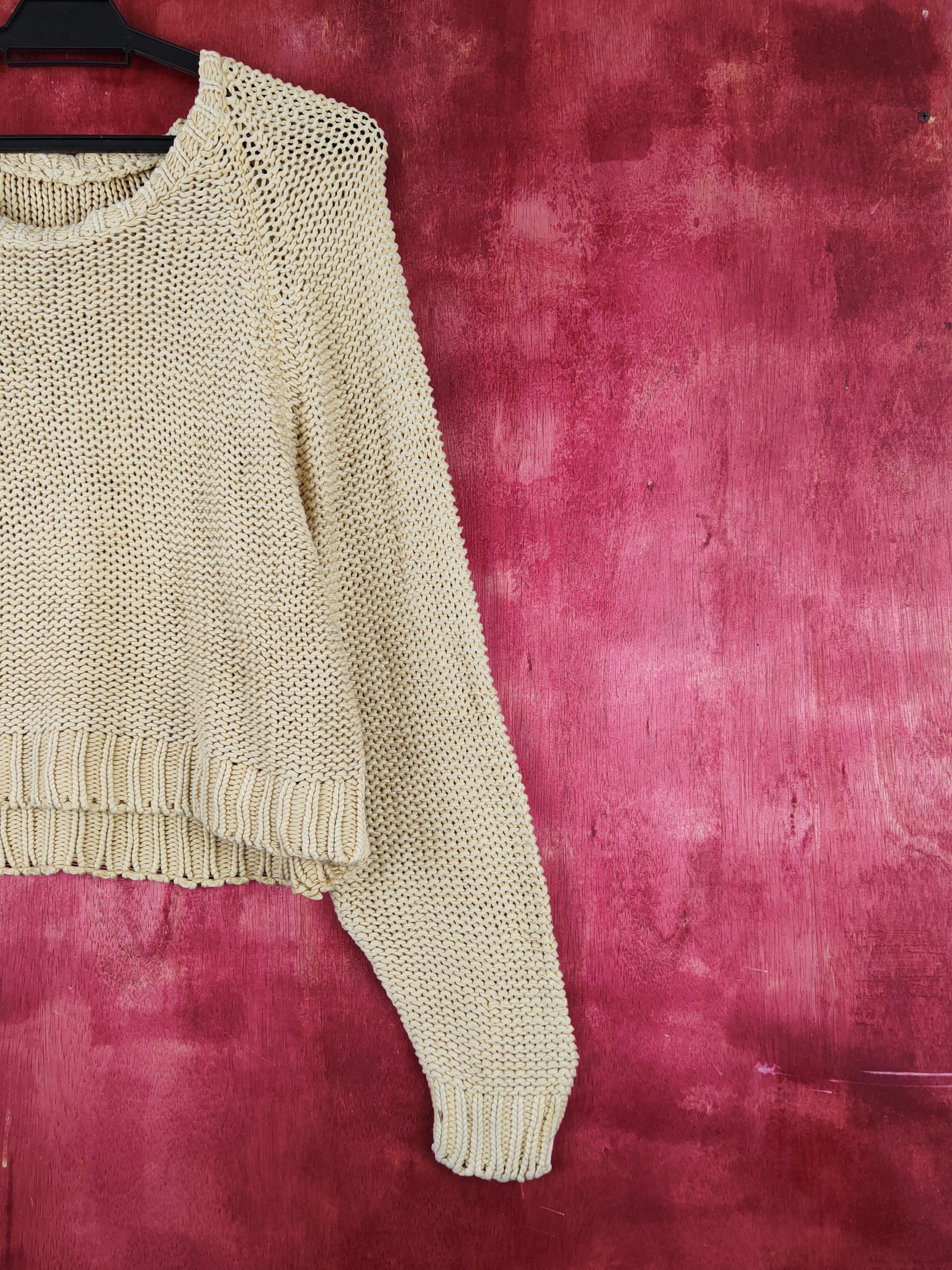 Homespun Knitwear Duras Yellow Knitwear crochet mesh net Crop Tops #S1686 Size M / US 6-8 / IT 42-44 - 5 Thumbnail