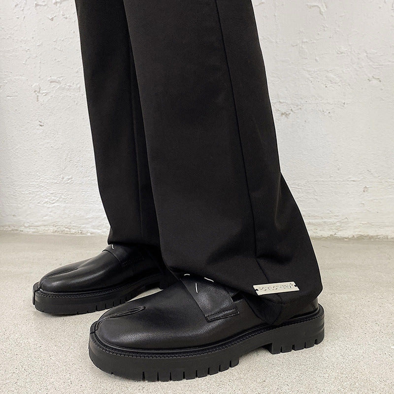 Japanese Brand Split-Toe Leather Shoes - Tabi Style Slip-On Loafers Size US 8 / EU 41 - 4 Thumbnail