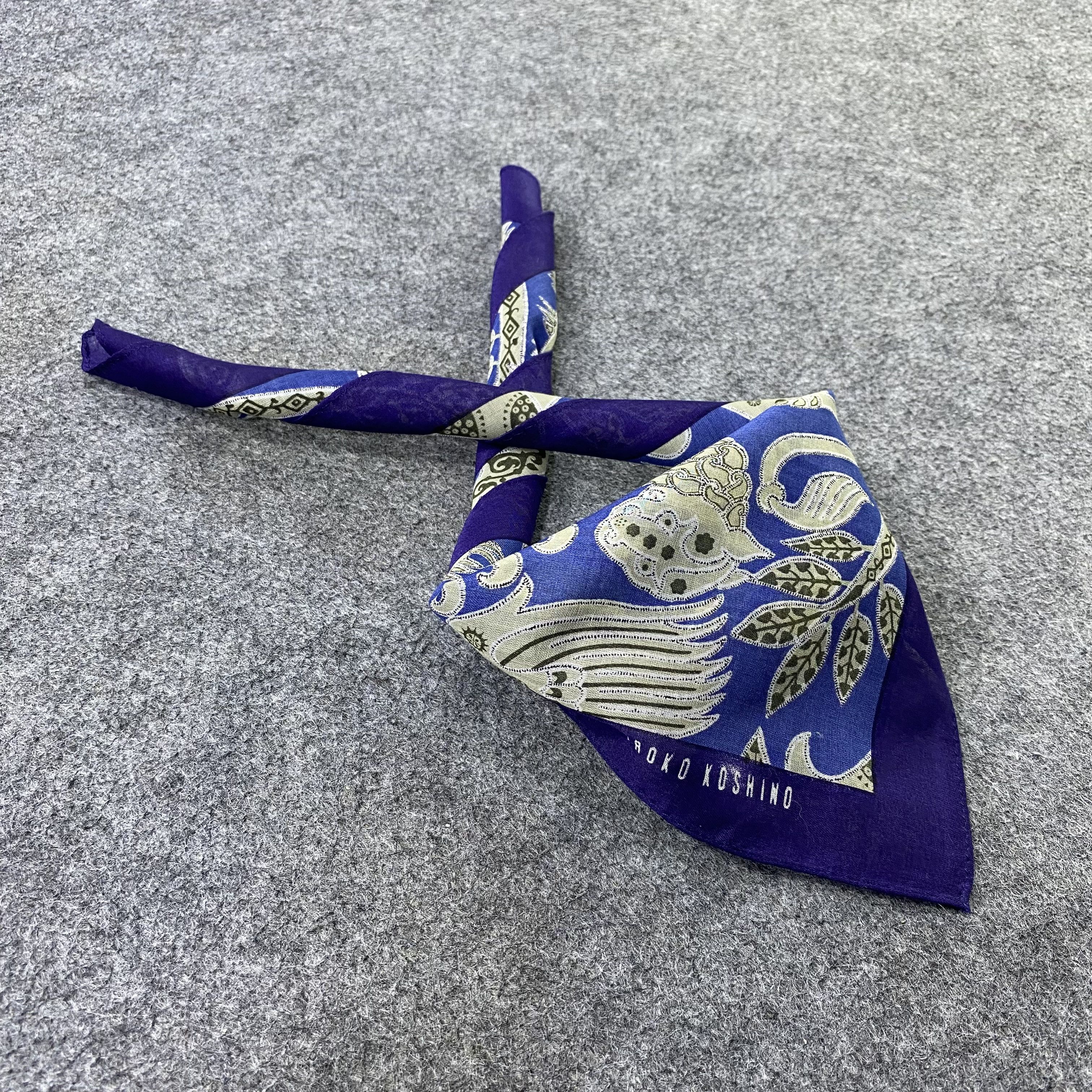 Japanese Brand Hiroko Koshino Handkerchief Neckerchief Bandana-B1879 Size ONE SIZE - 1 Thumbnail