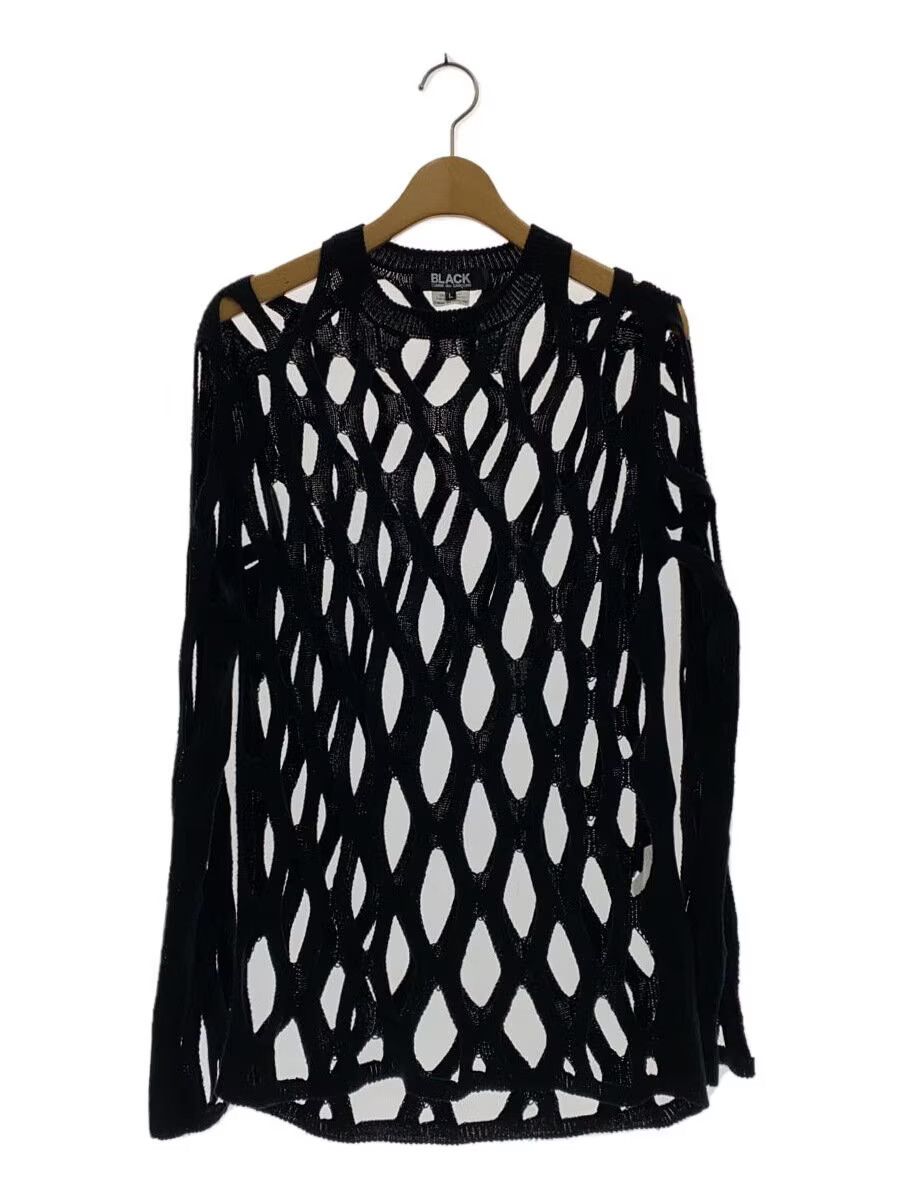 Fishnet Slashed Knit Sweater