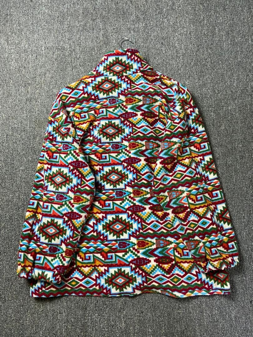 Japanese Brand Vintage Calizione Abstract Pattern Fleece Jacket (205) Size US S / EU 44-46 / 1 - 2 Thumbnail