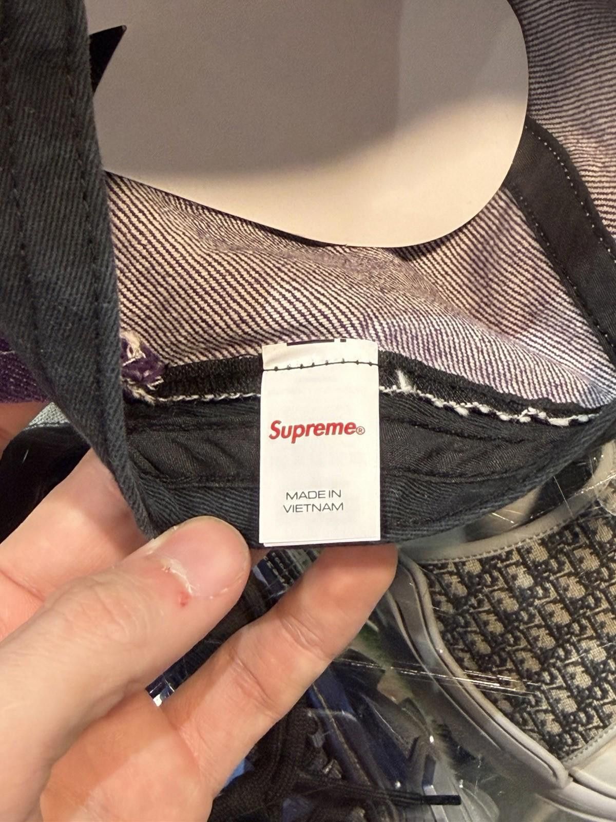 Supreme Supreme Denim Camp Cap Purple SS25 Washed Box Logo Size ONE SIZE - 9 Thumbnail