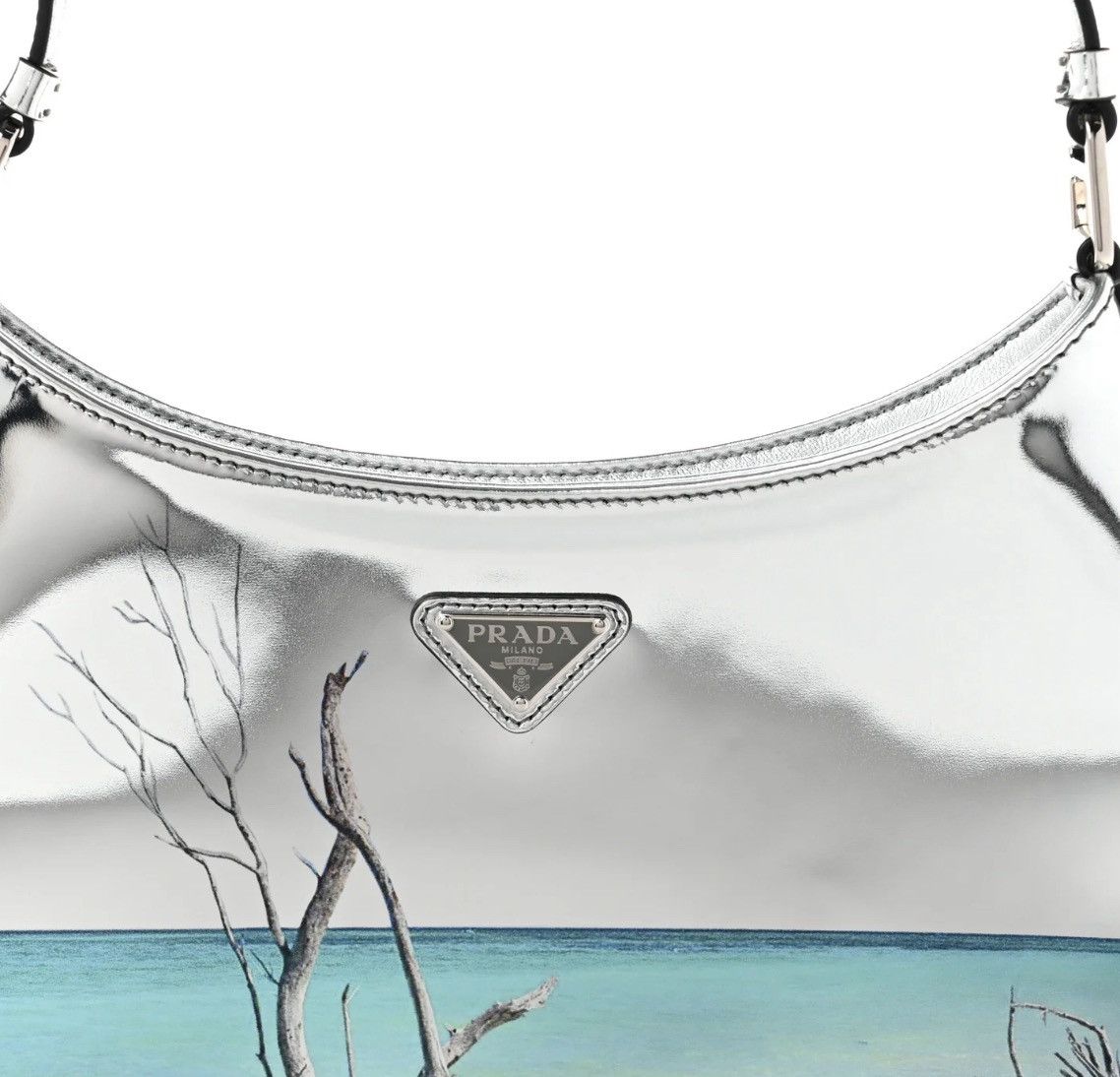 Prada Prada Ocean Print Cleo Shoulder Bag Size ONE SIZE - 6 Thumbnail