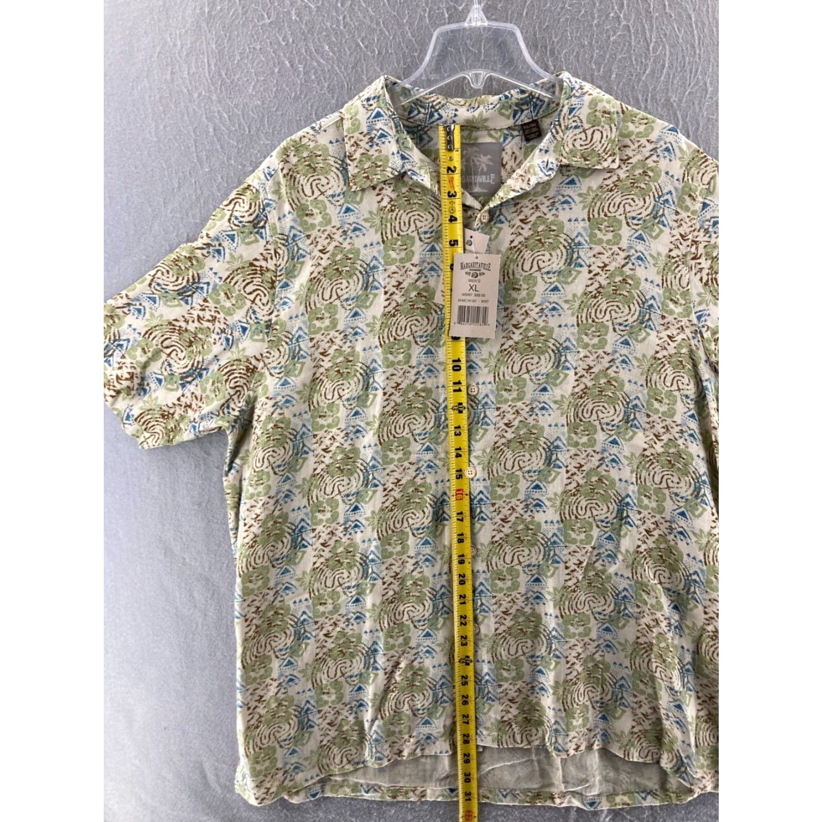 Vintage Margaritaville Mens Shirt Extra Large XL Silk Linen Blend New Size US XL / EU 56 / 4 - 3 Thumbnail