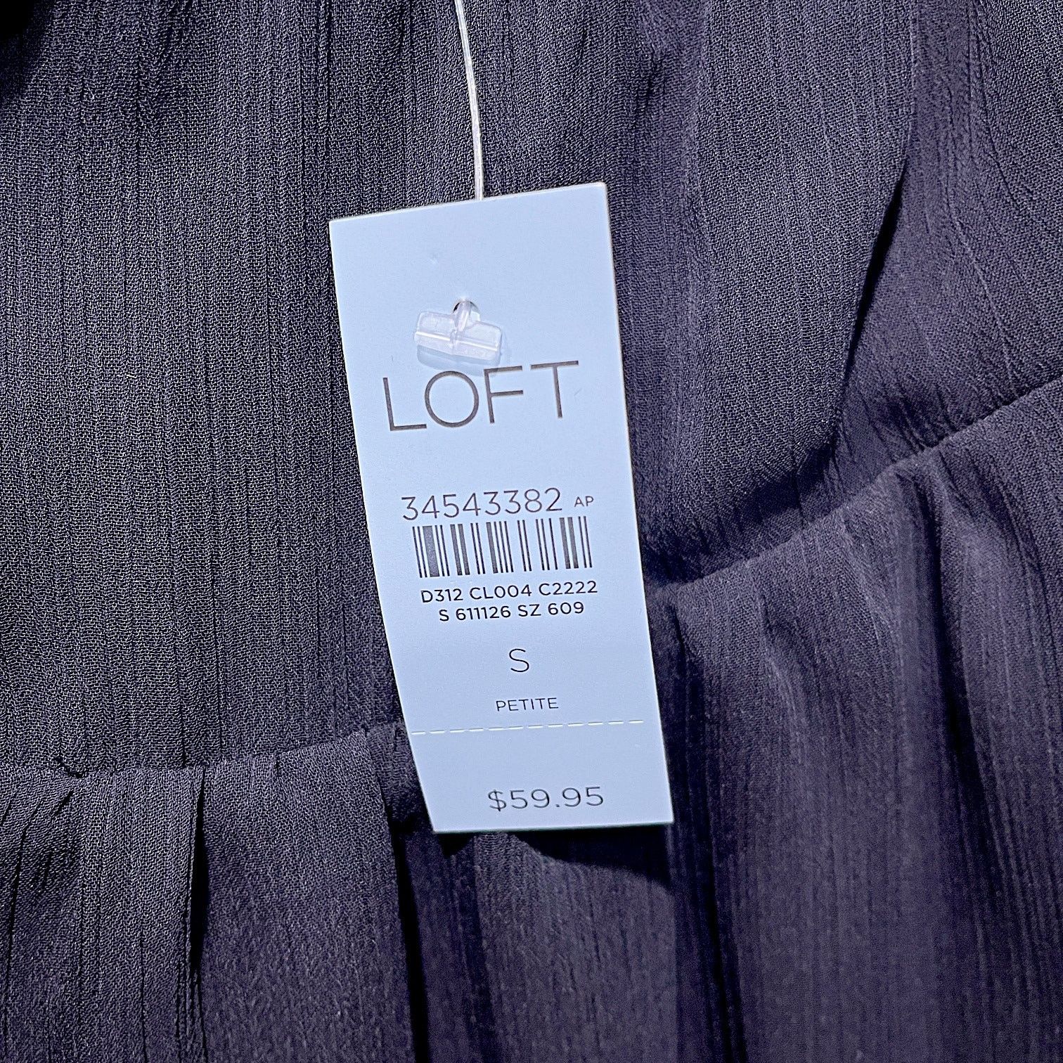 Loft LOFT Ruffle Neck Balloon Sleeve Top BlackWomens Small Petite Size S / US 4 / IT 40 - 6 Thumbnail