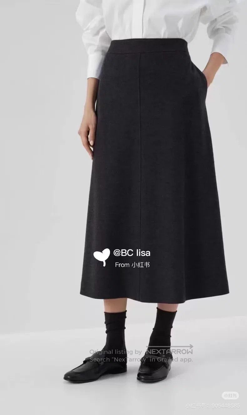 Brunello Cucinelli Brunello Cucinelli size S A-line midi skirt goat cashmere g Size 22" - 8 Thumbnail