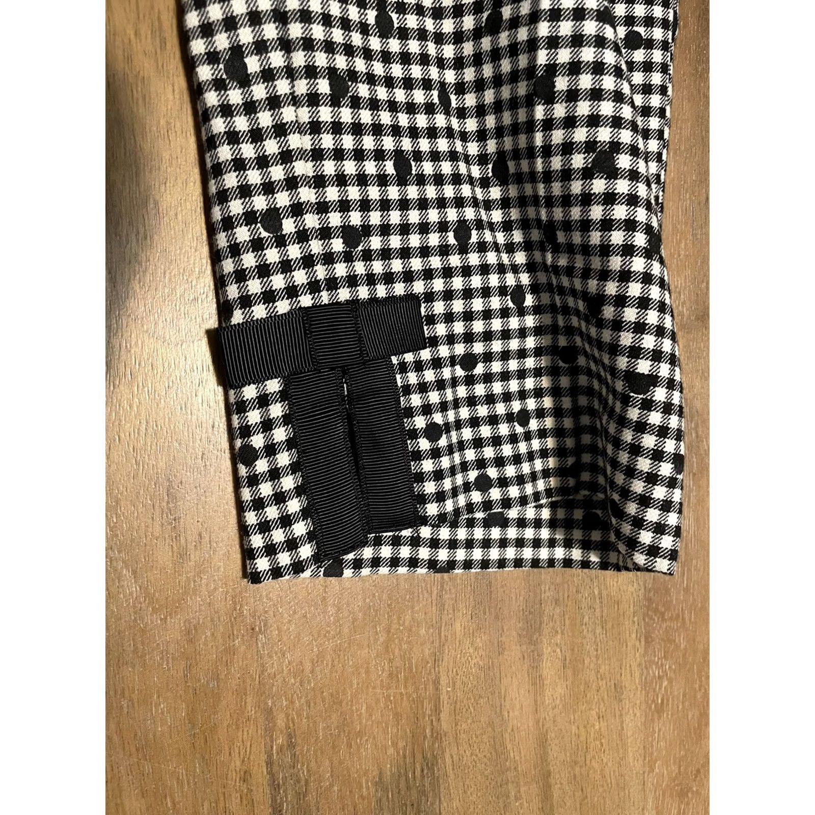 Talbots Talbots Dress Pants Women 2 (29x25) Black White Gingham Plaid Office Career Work Size 26" / US 2 / IT 38 - 5 Thumbnail