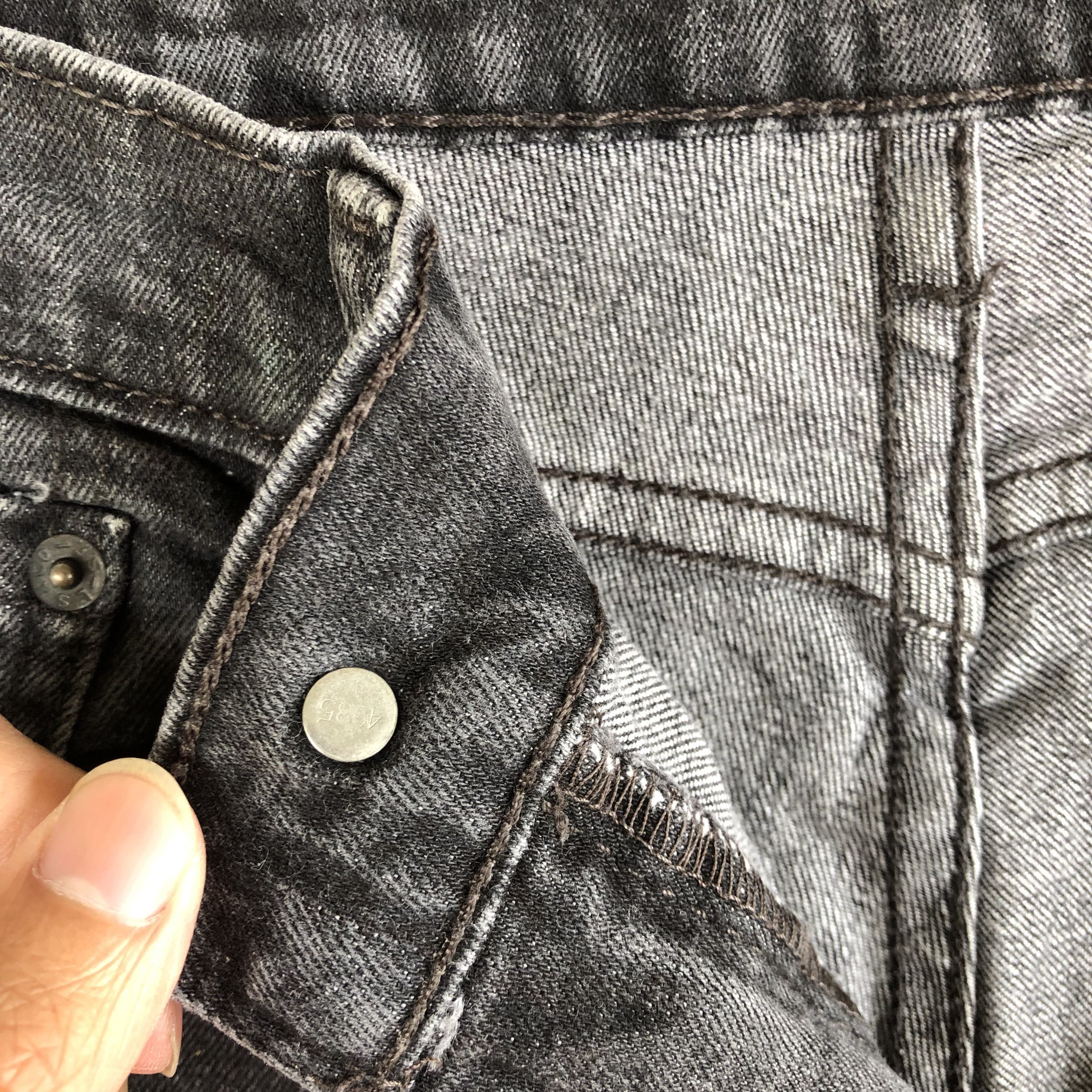 Levi's × Vintage Vintage Levis 505 Faded Black Jeans Levi's Distressed Denim Size US 30 / EU 46 - 7 Thumbnail