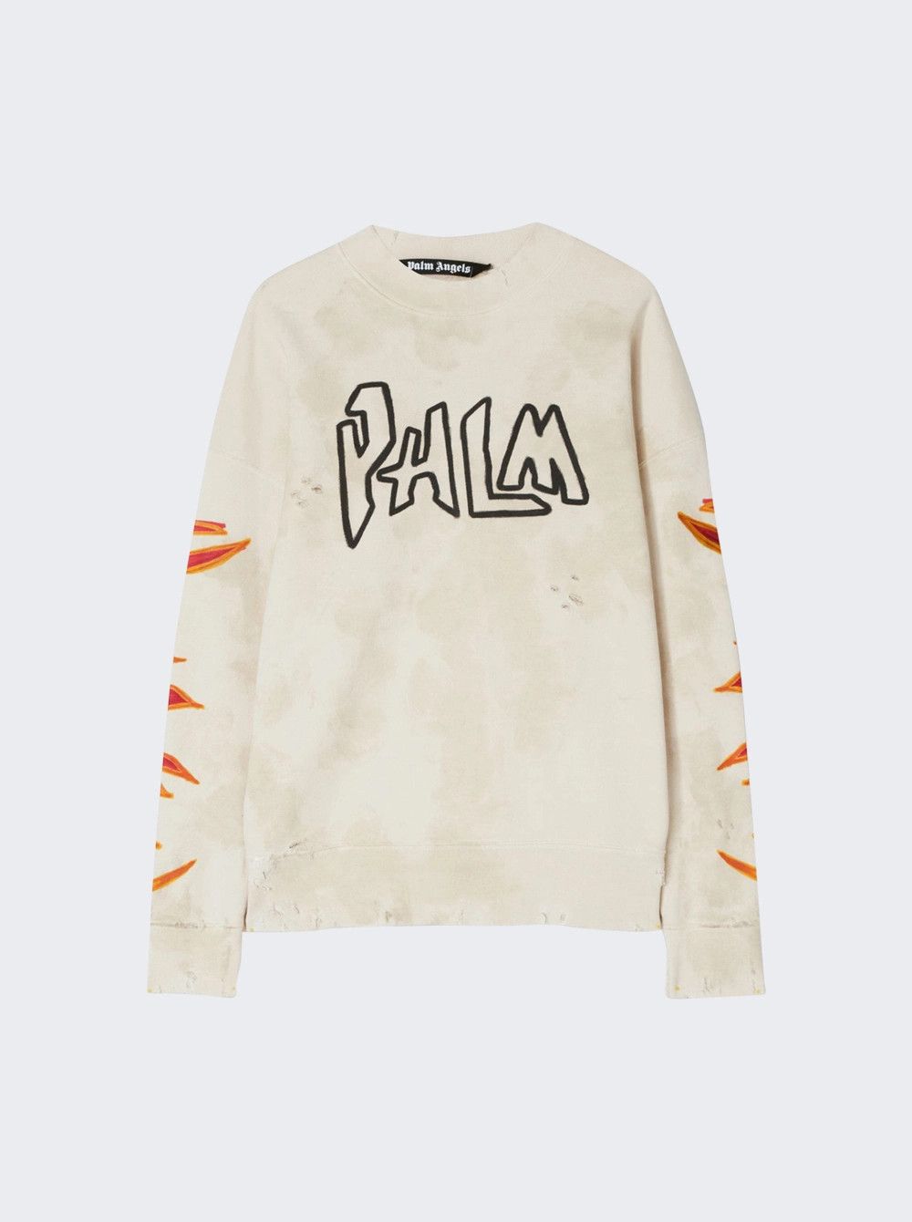 Palm Angels o1gr1nt0425 Gd Palm Graffiti Flames Crewneck Sweatshirt Size US L / EU 52-54 / 3 - 1 Thumbnail