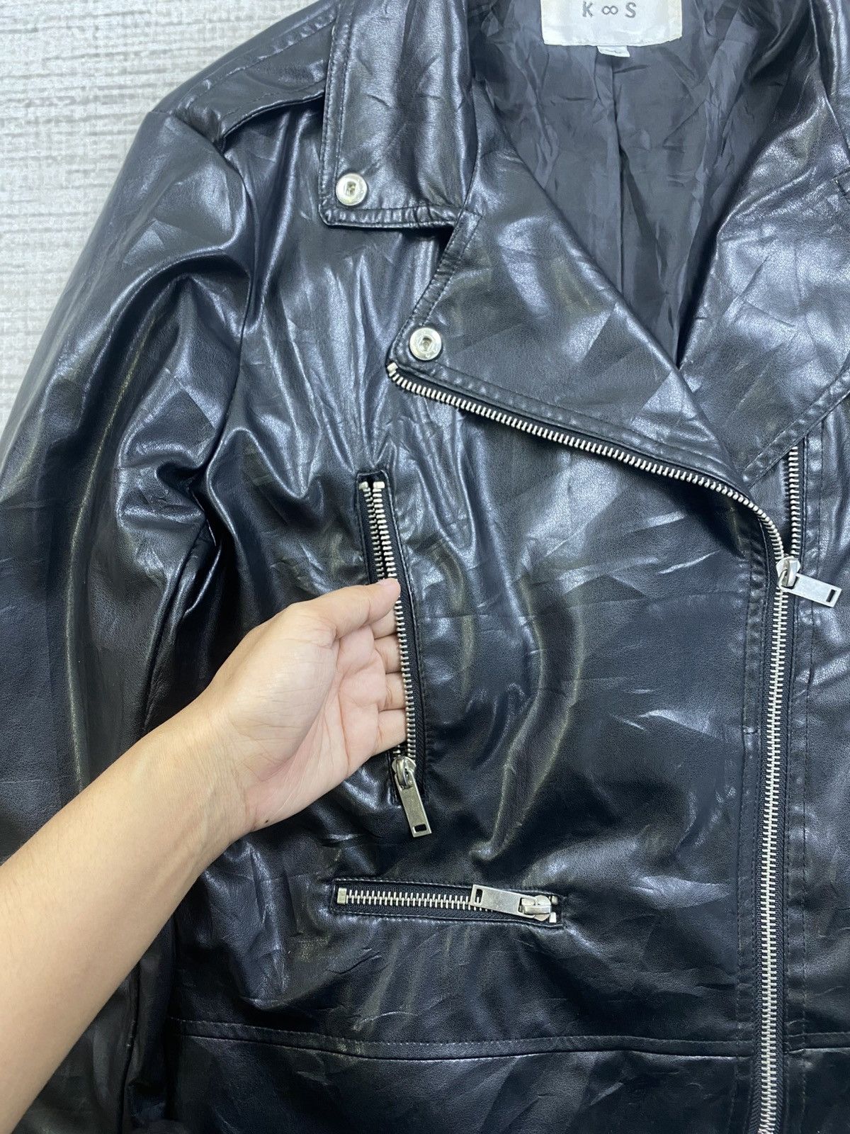 If Six Was Nine Vintage Koos Van Den Akker Double Collar Biker Jacket Size US M / EU 48-50 / 2 - 9 Thumbnail