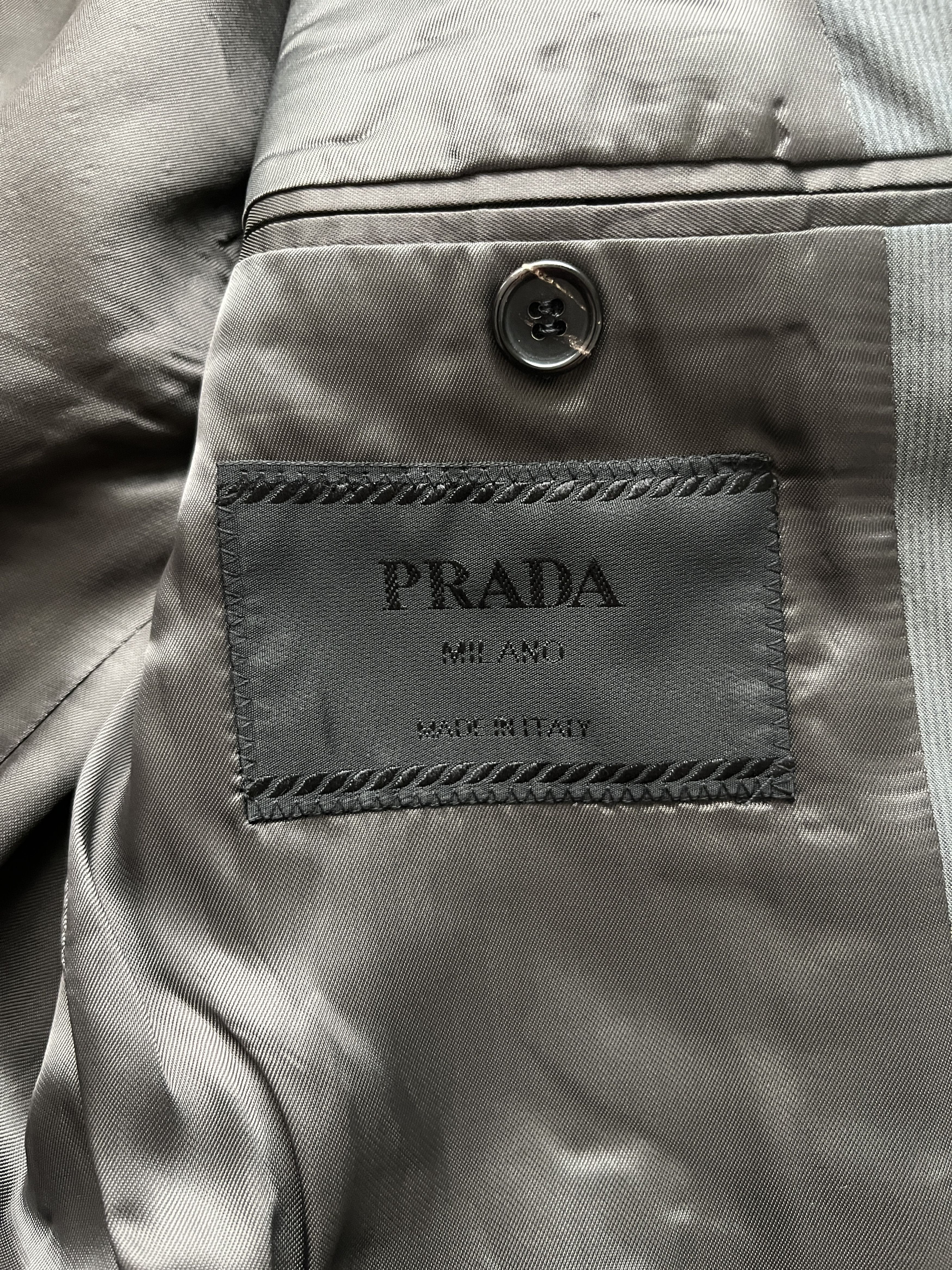 Prada ⚡️QUICK SALE⚡️Prada Brown/Grey Pin Striped Blazer Jacket Size US M / EU 48-50 / 2 - 4 Thumbnail