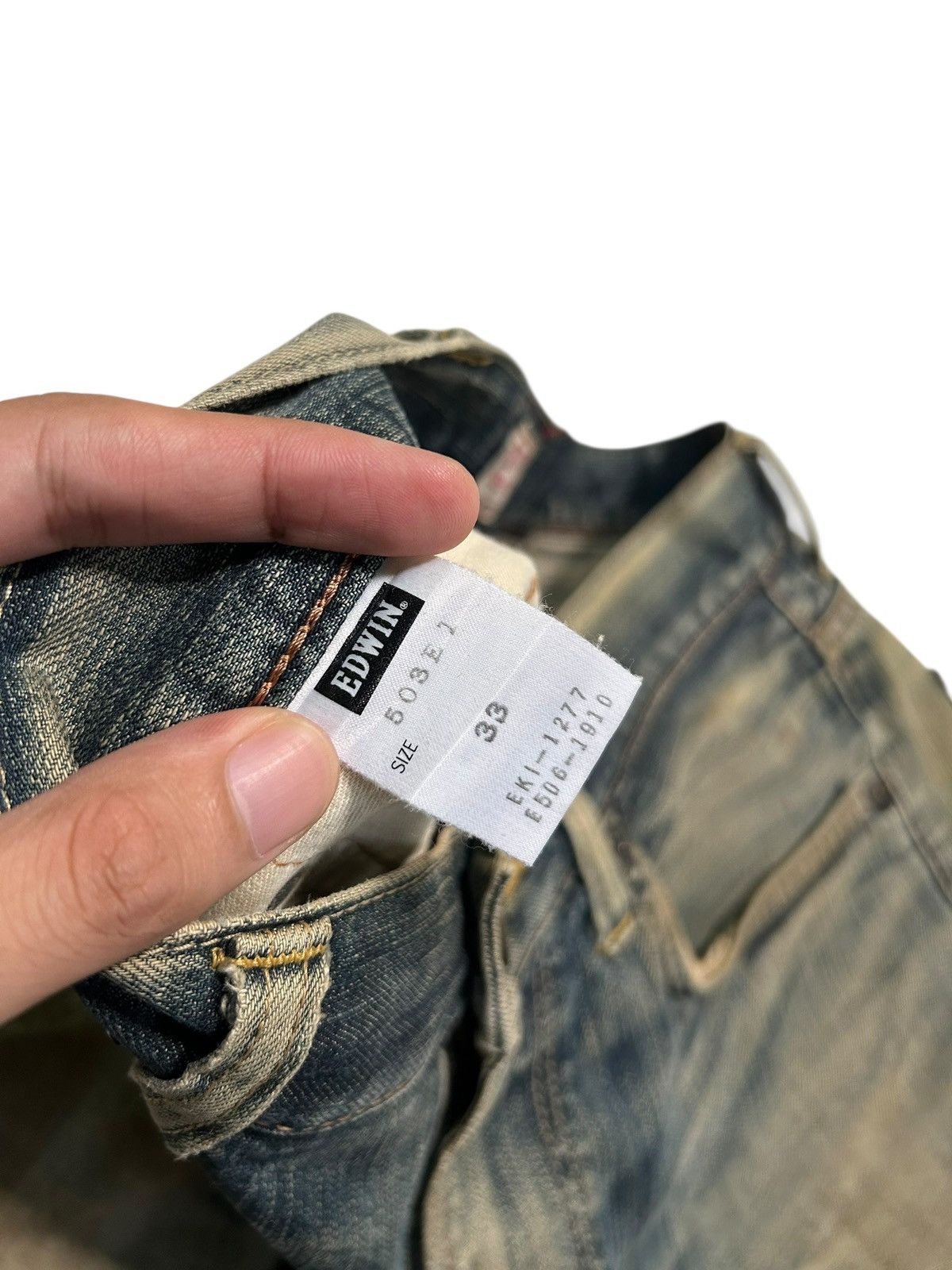 Kapital Vintage Edwin 503 RUSTY MUD WASH Distressed Denim Jeans 🎌☠️ Size US 34 / EU 50 - 10 Thumbnail