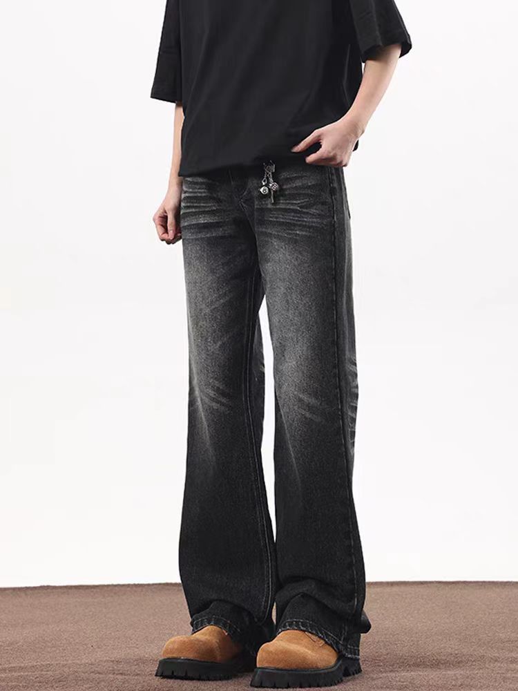 Japanese Brand × Jean High street distressed washed black and gray bootcut jeans Size US 32 / EU 48 - 3 Thumbnail