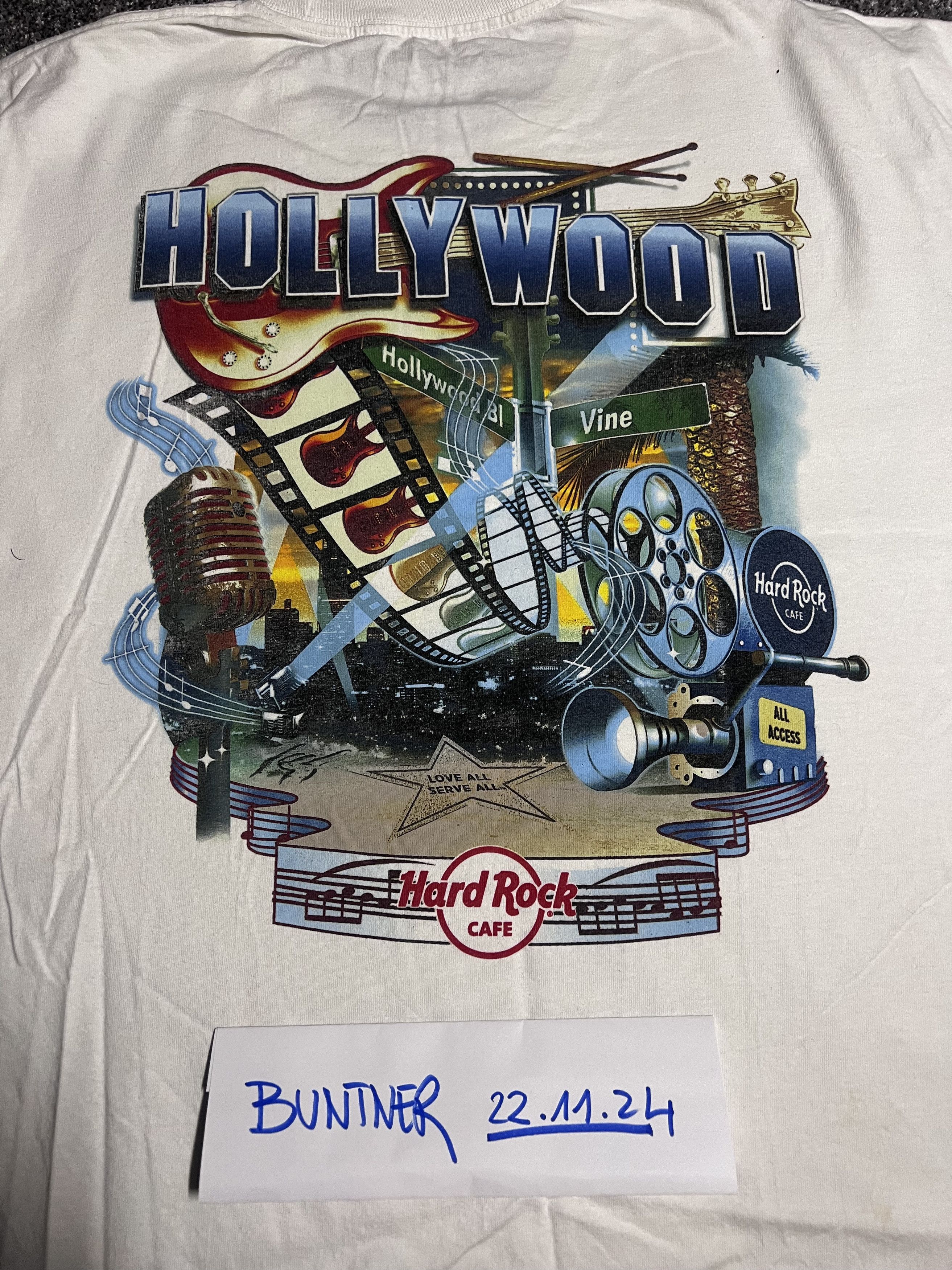 Hard Rock Cafe Hollywood Vintage Hard Rock Cafe tshirt Size US XXL / EU 58 / 5 - 1 Thumbnail