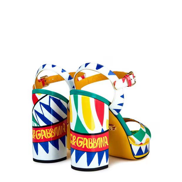 Dolce & Gabbana o1g2r1mq1024 Sandal Heel in Multicolor Size US 6.5 / IT 36.5 - 4 Thumbnail