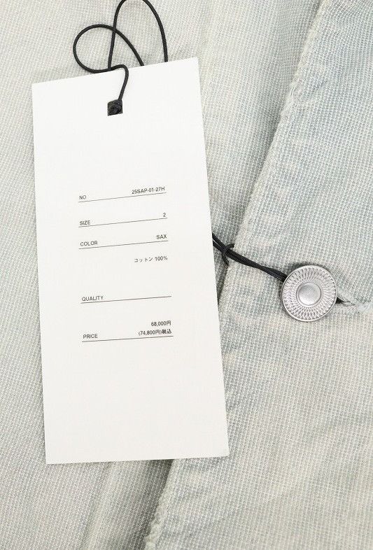 A.PRESSE Indigo Pin Check Coverall sax blue