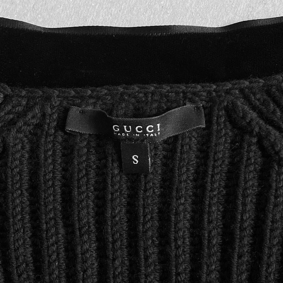 Gucci Iconic Tom Ford for Gucci era asymmetric knit black sweater Size S / US 4 / IT 40 - 3 Thumbnail