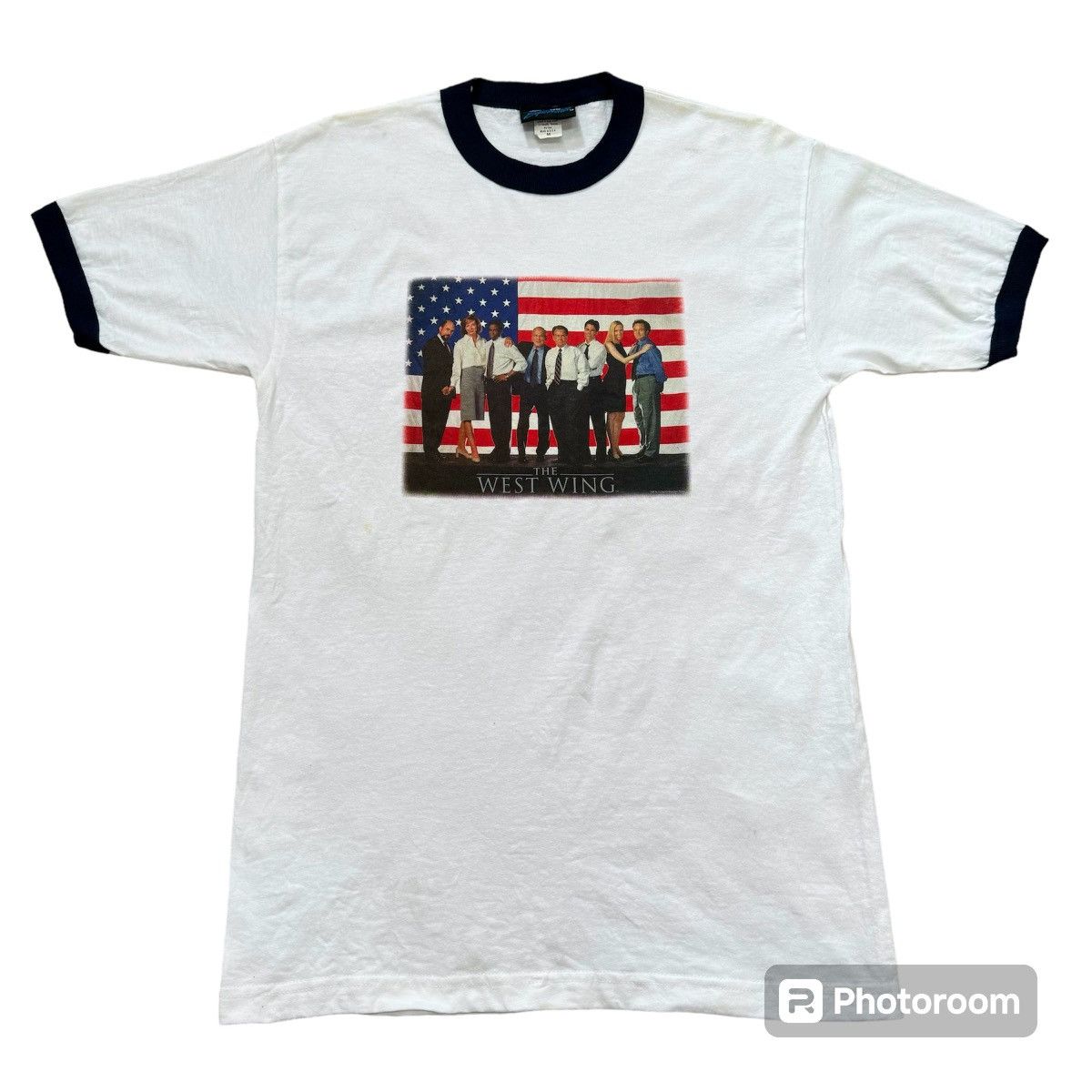 Vintage Vintage 2000s NBC The West Wing Ringer Shirt Size US M / EU 48-50 / 2 - 1 Thumbnail