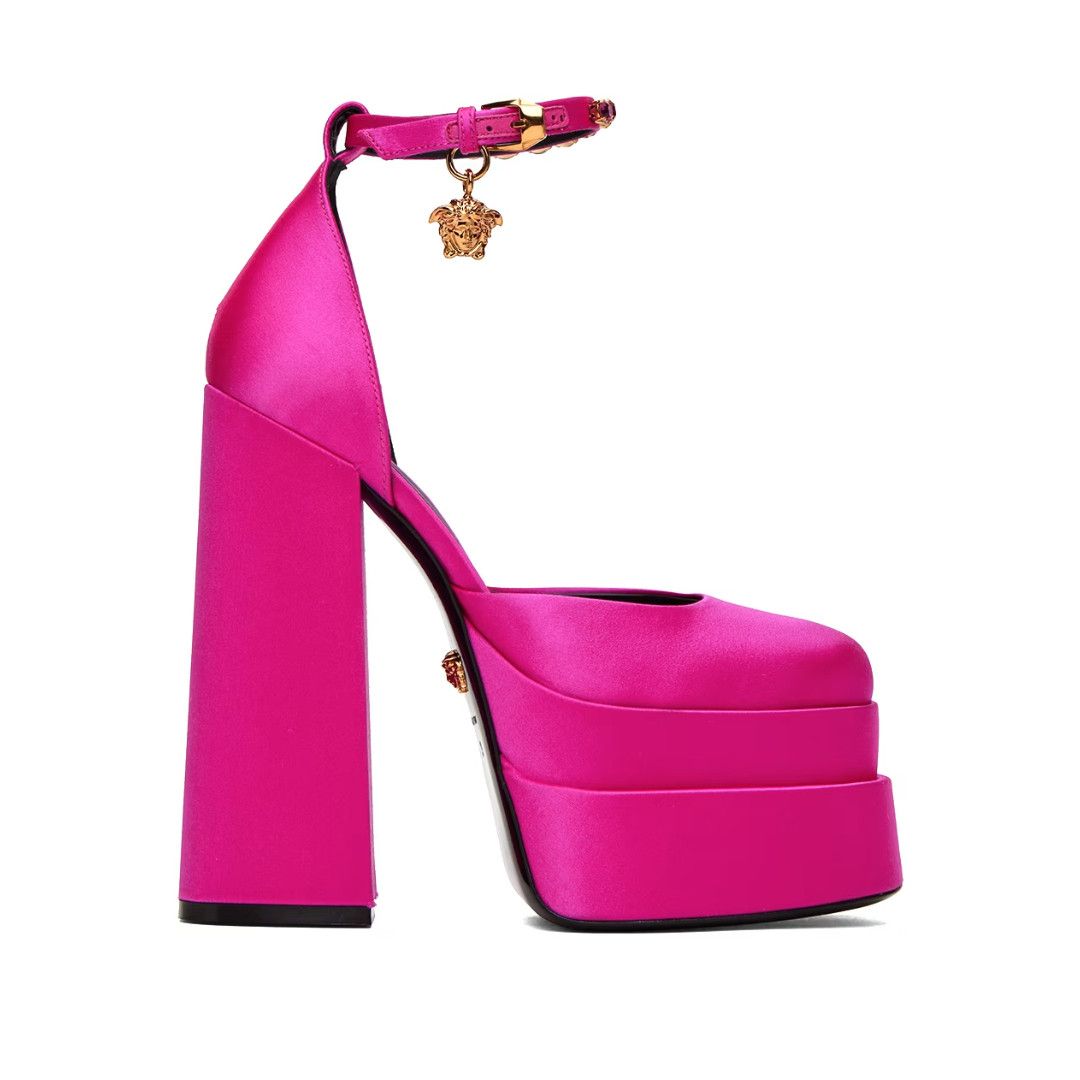 Versace o1s22i1n1024 Medusa Aevitas Double Platform Pumps Size US 6 / IT 36 - 1 Thumbnail