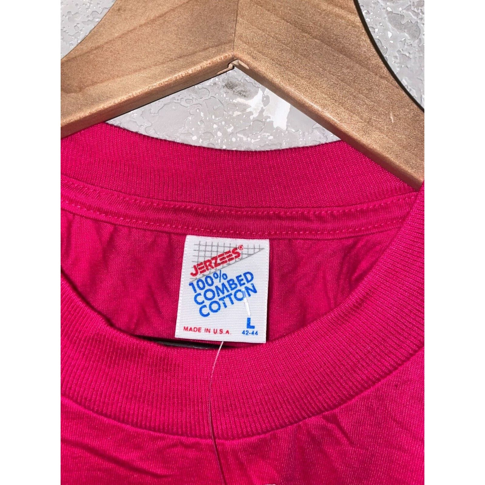 Jerzees Vintage Montana Garden Shirt Pink Graphic Tee VTG 90s Large Size US L / EU 52-54 / 3 - 8 Thumbnail