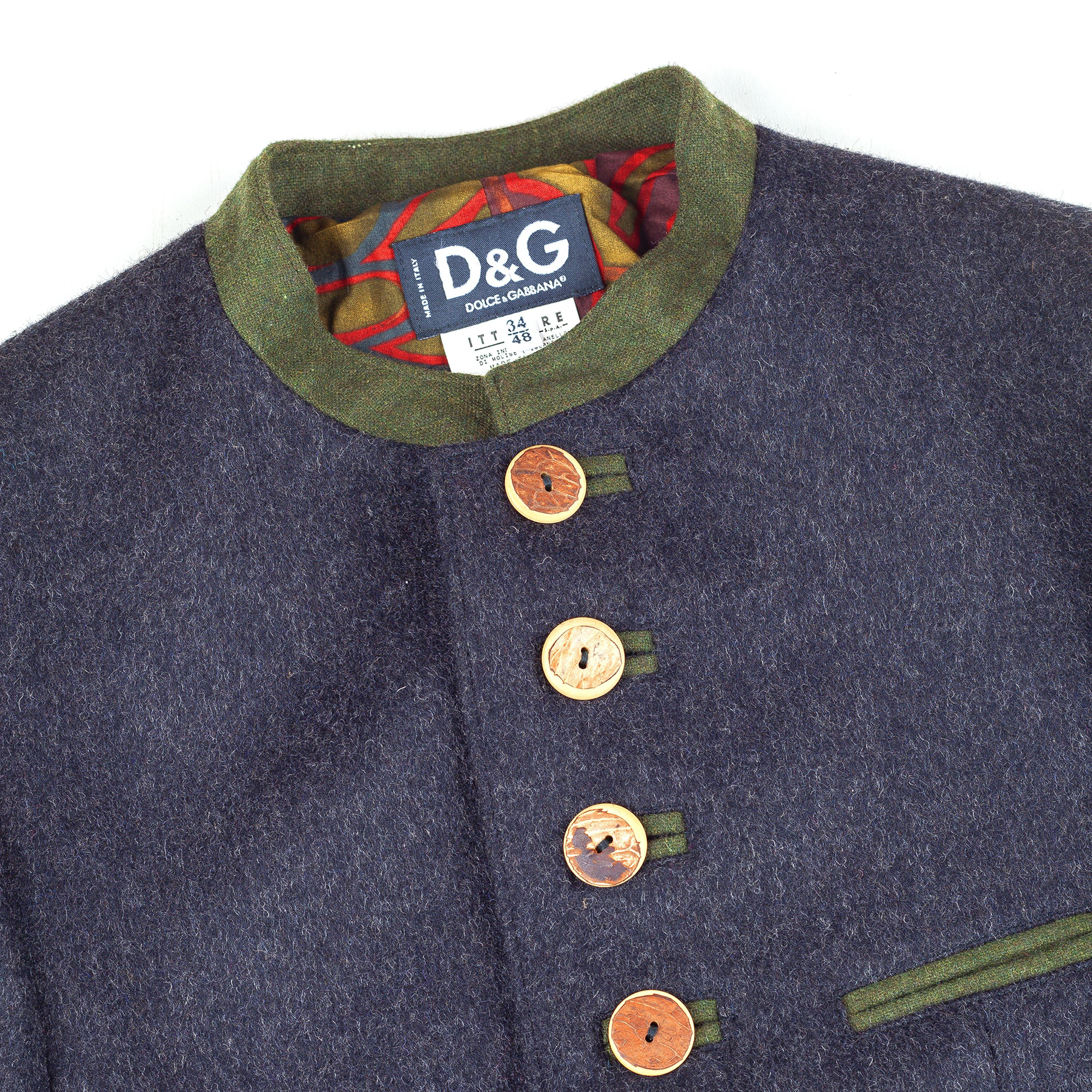 Dolce & Gabbana Dolce & Gabbana Vintage Austrian Gray Wool Jacket (M) Size M / US 6-8 / IT 42-44 - 4 Thumbnail