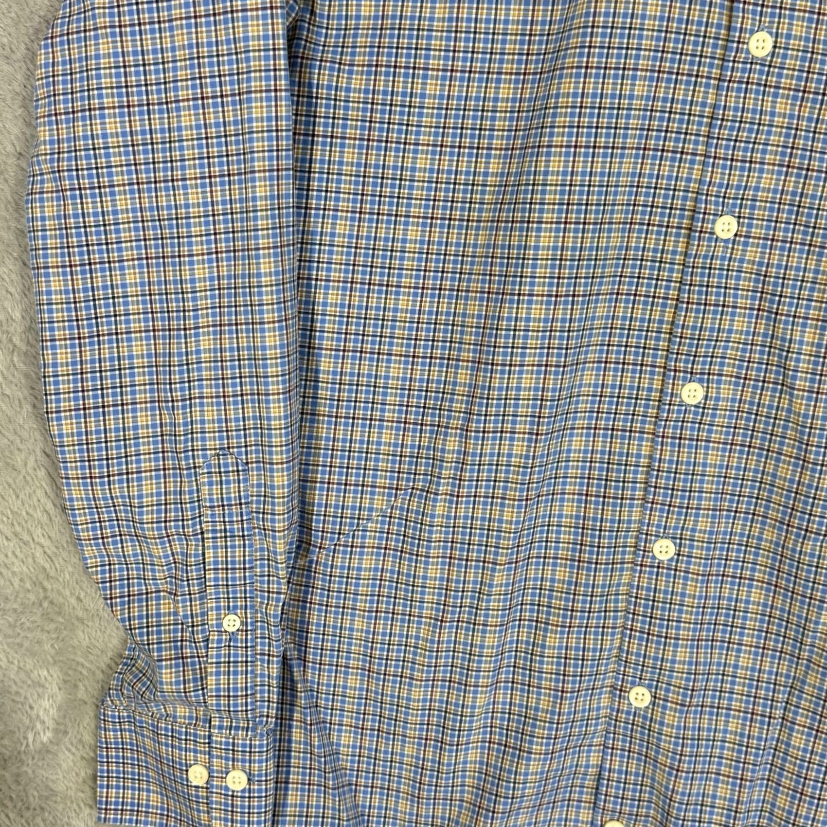 Peter Millar Peter Millar Shirt Mens Medium Blue Plaid Button-Down Long Sleeve Cotton Casual Size US M / EU 48-50 / 2 - 3 Thumbnail