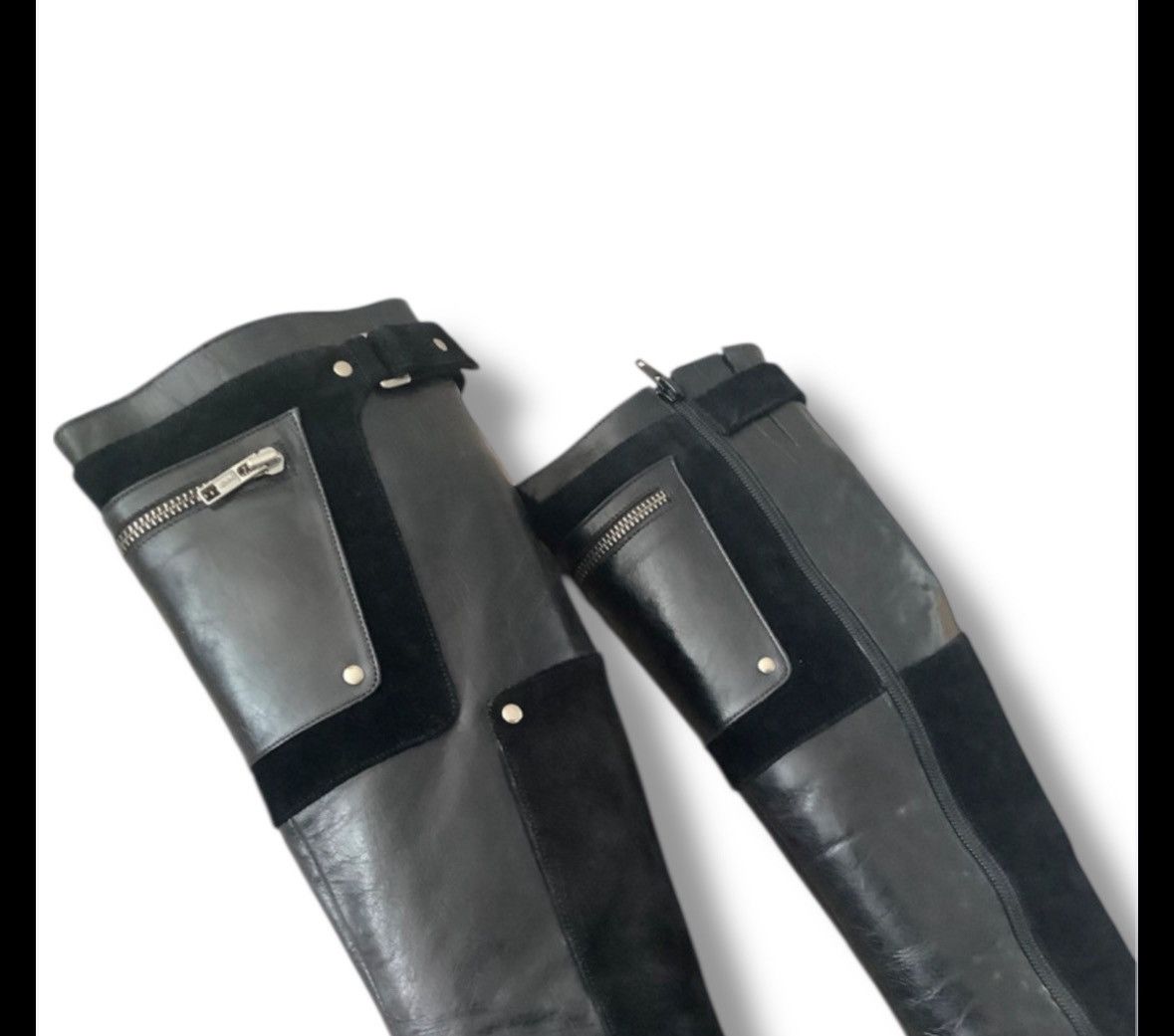 Phill Perray botas de pele e camurça 40