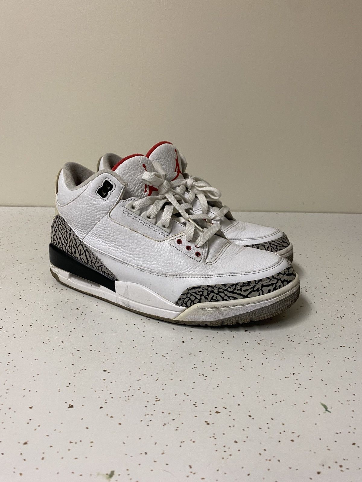 Jordan Brand Air Jordan Retro 3 2010 White Cement Nike Sneakers Shies Y2K Size US 10 / EU 43 - 2 Thumbnail