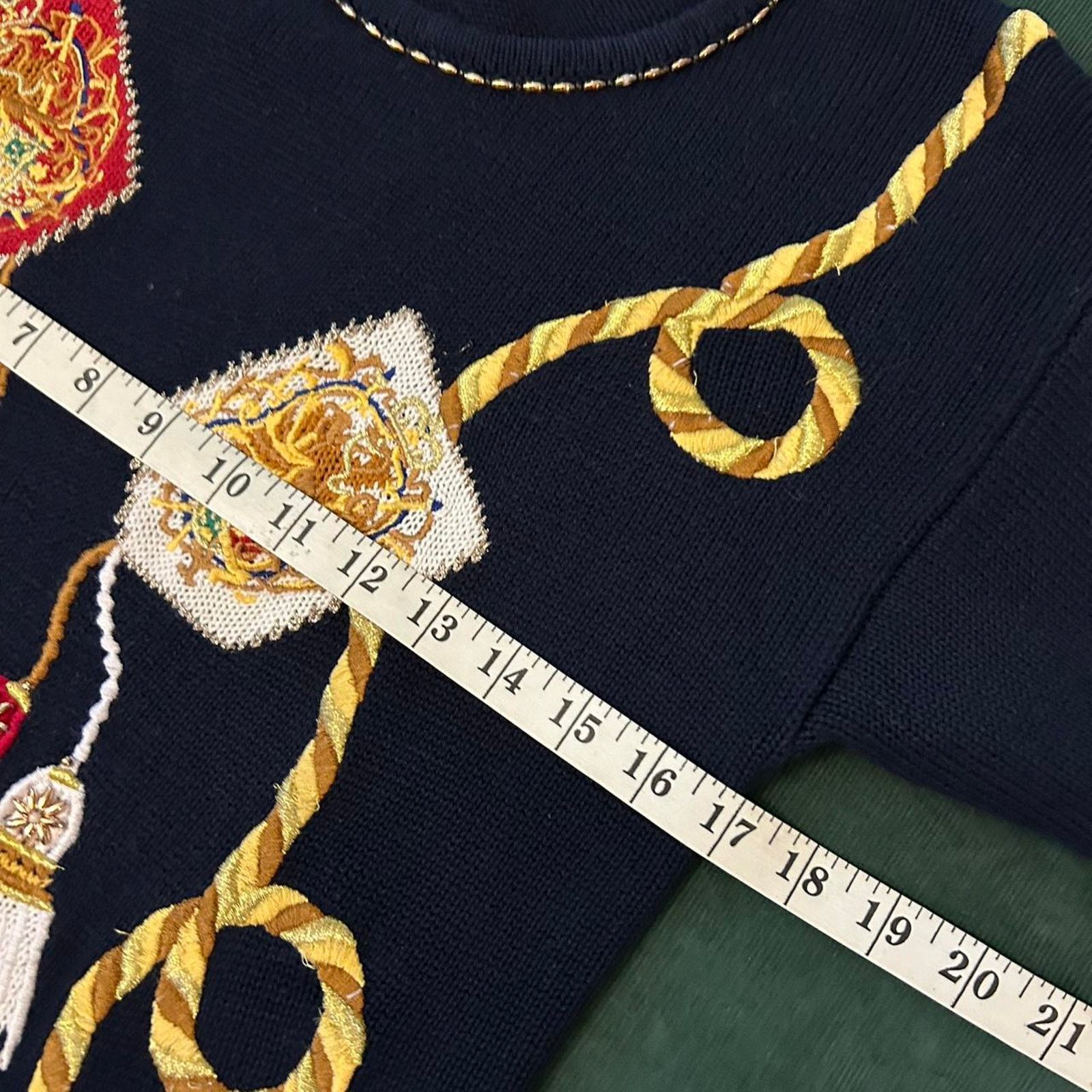 Other Vintage knitted embroidered sweater Size S / US 4 / IT 40 - 6 Thumbnail