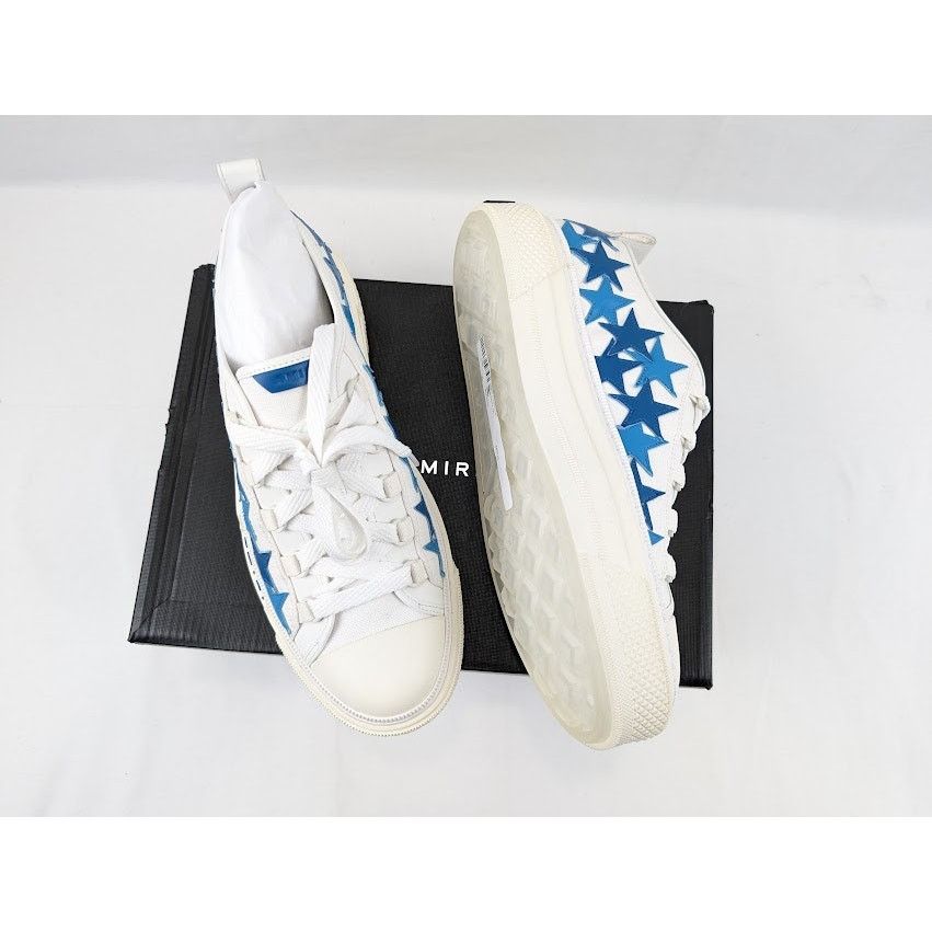 Amiri o1rshd1 Stars Court Low-Top Sneakers in Blue Size US 10 / EU 43 - 21 Thumbnail