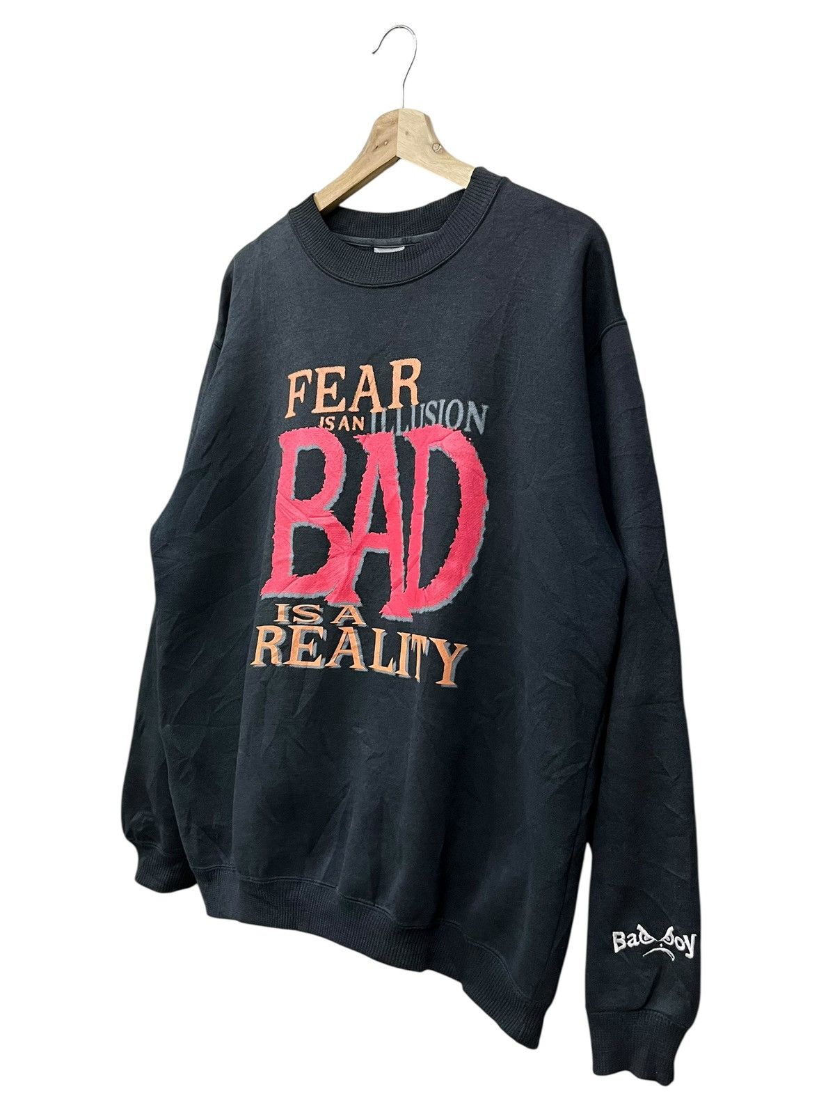 Flight Club Vintage BAD BOY "Fear Is An Illusion" MMA Fight Crewneck Size US L / EU 52-54 / 3 - 3 Thumbnail