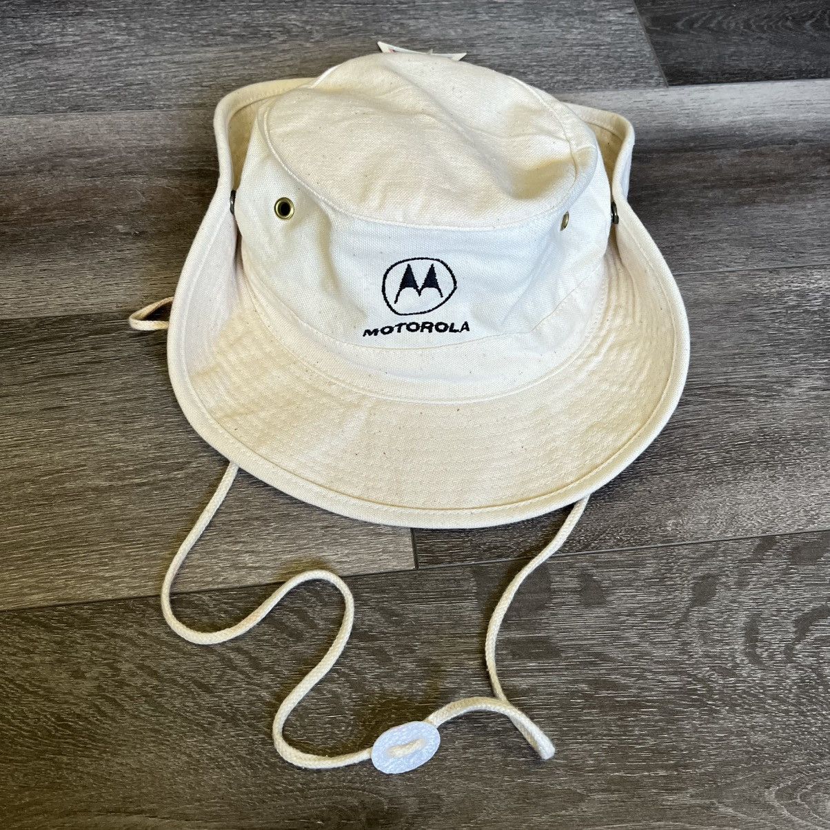 Motorola New Vintage 1990s Motorola Logo Safari Bucket Sun Hat Strap Size ONE SIZE - 3 Thumbnail