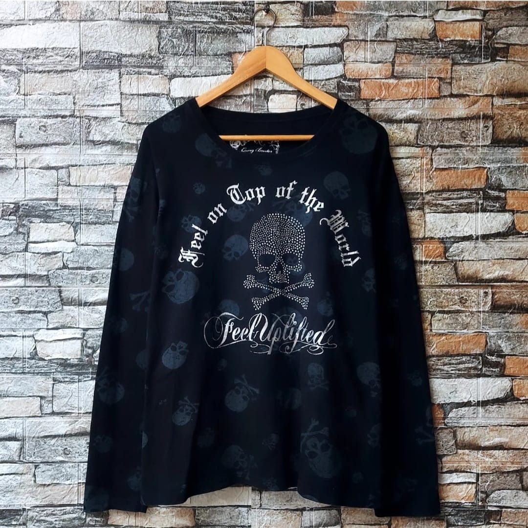 Japanese Brand Japanese Brand Gang Buster Skull Allover Print Long Sleeve Size US L / EU 52-54 / 3 - 1 Thumbnail