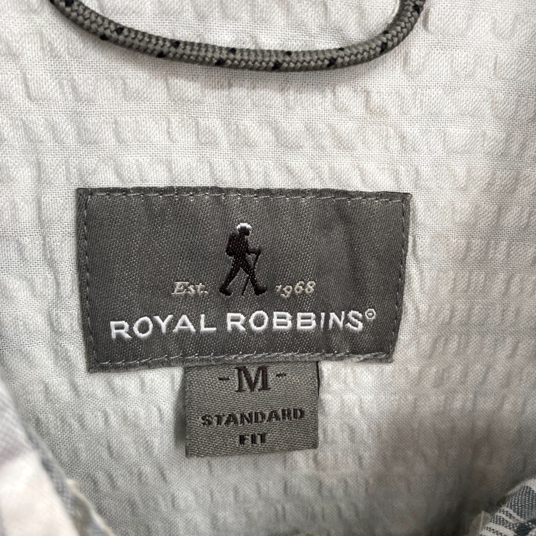 Royal Robbins Royal Robbins Seersucker Button Down Short Sleeve Shirt Mens Medium Gray Plaid Size US M / EU 48-50 / 2 - 4 Thumbnail