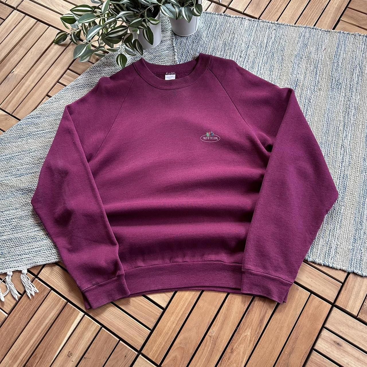 Fruit Of The Loom Vintage 90s Fruit Of The Loom Retro Blank Logo Sweatshirt Size US M / EU 48-50 / 2 - 1 Thumbnail
