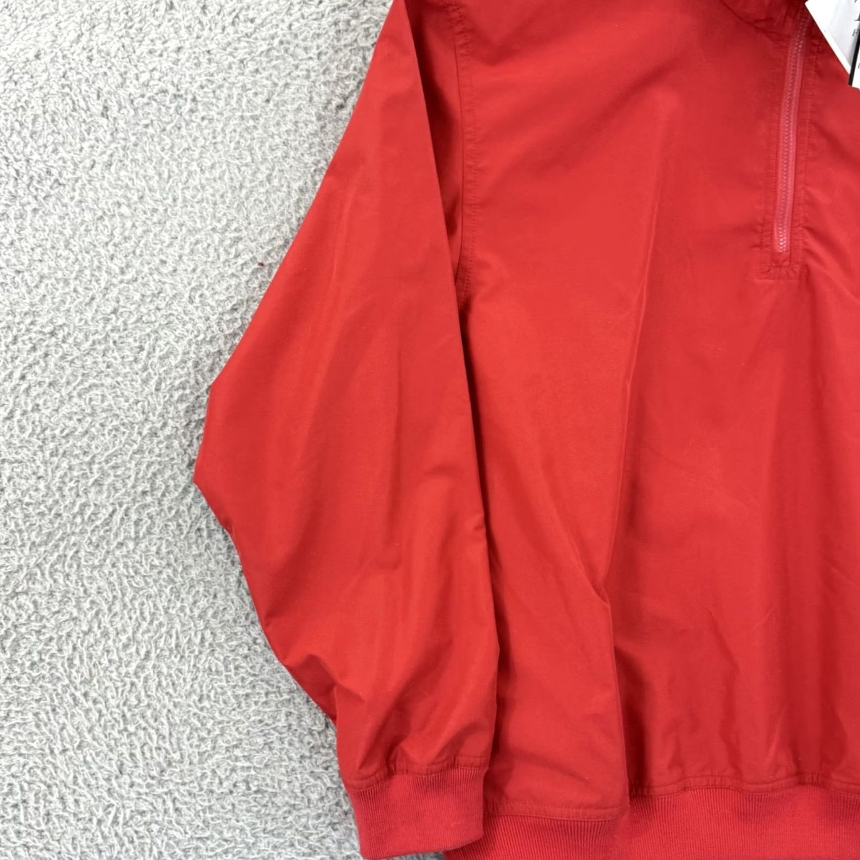 Izod VINTAGE IZOD Jacket Womens Red Windbreaker XS? (Original size M) - 90s Windbreaker Sport Pullover NWT Size M / US 6-8 / IT 42-44 - 4 Thumbnail